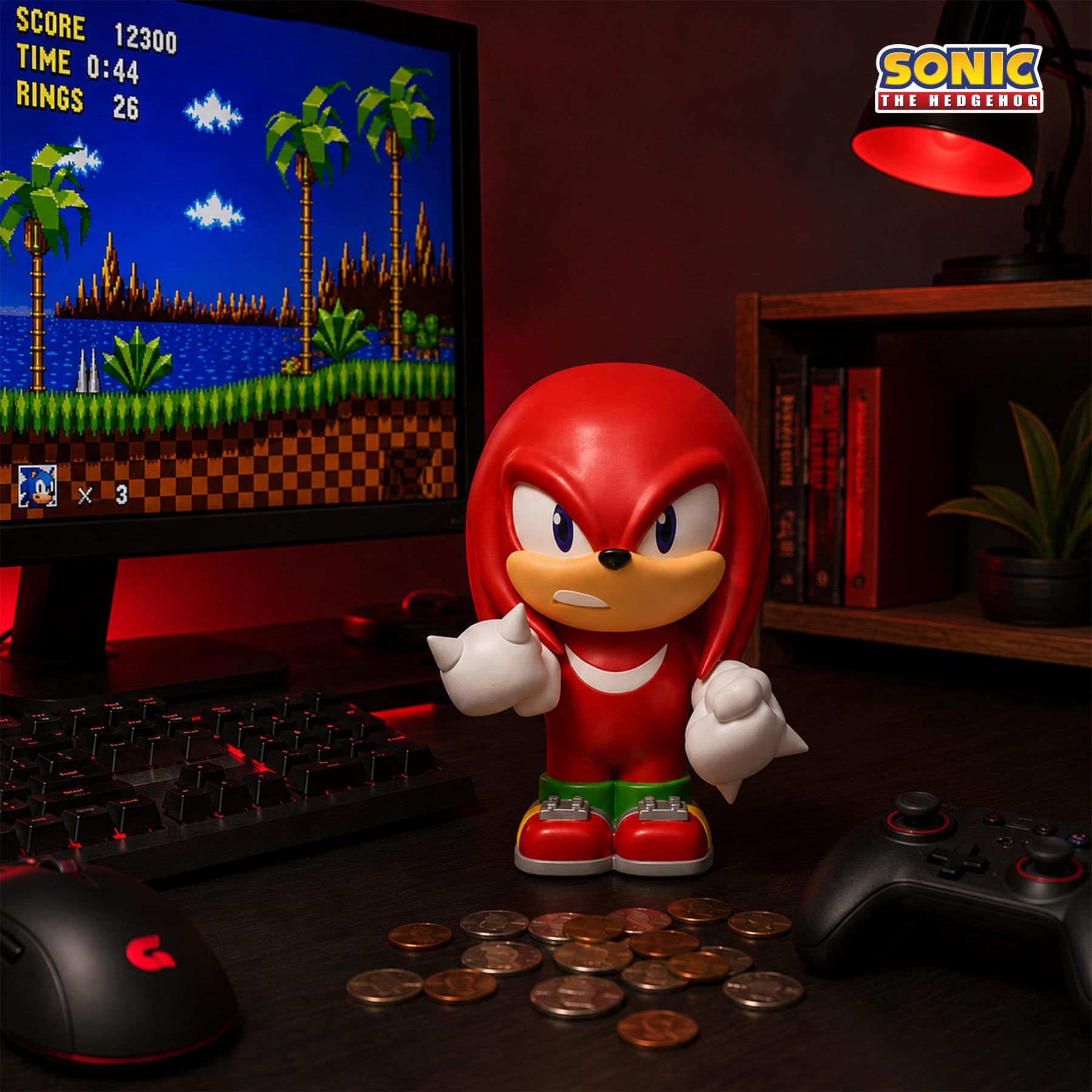 Sonic The Hedgehog Knuckles 8-Inch PVC Figural Bank