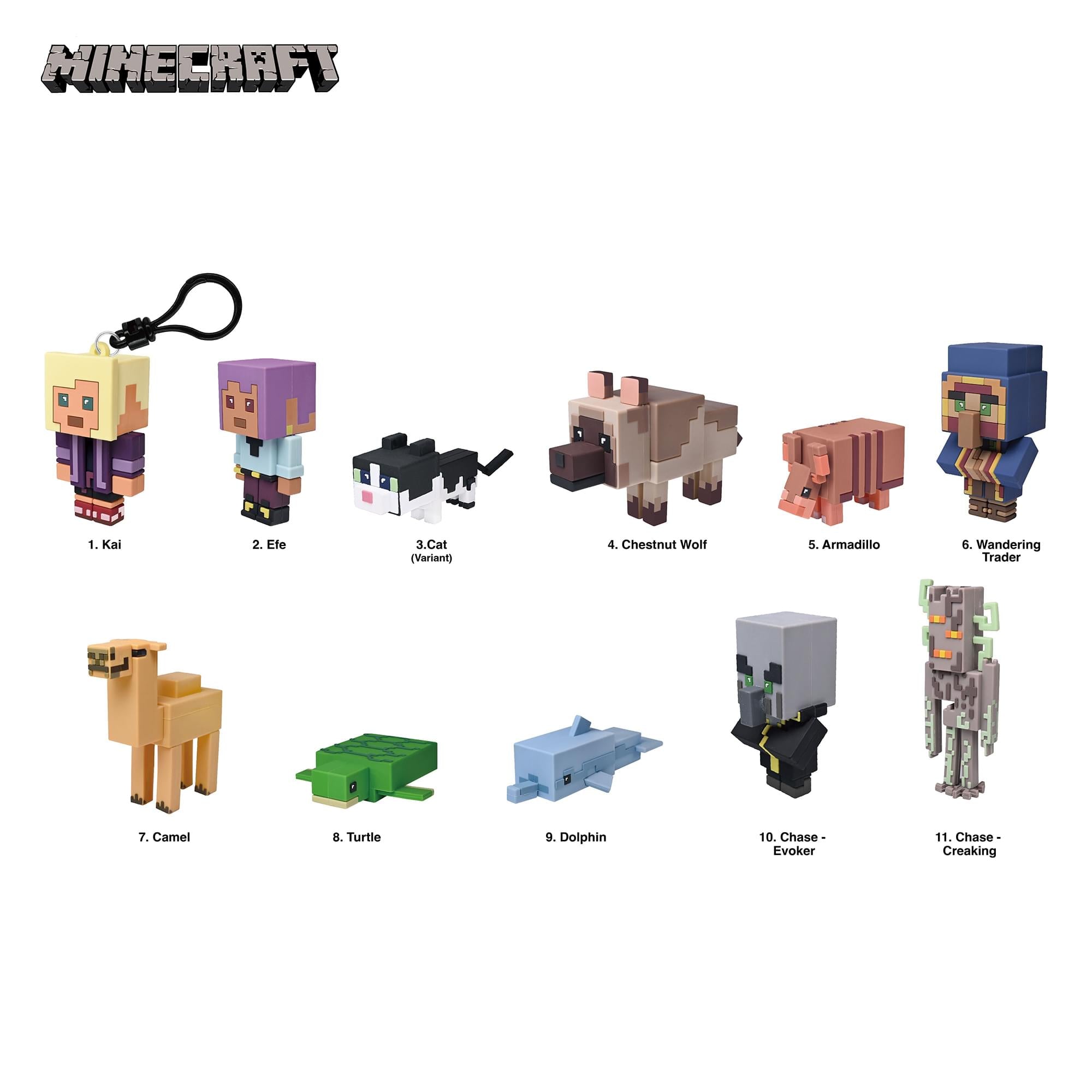 Minecraft Series 5 Blind Bag 3D Foam Bag Clip | 3 Random