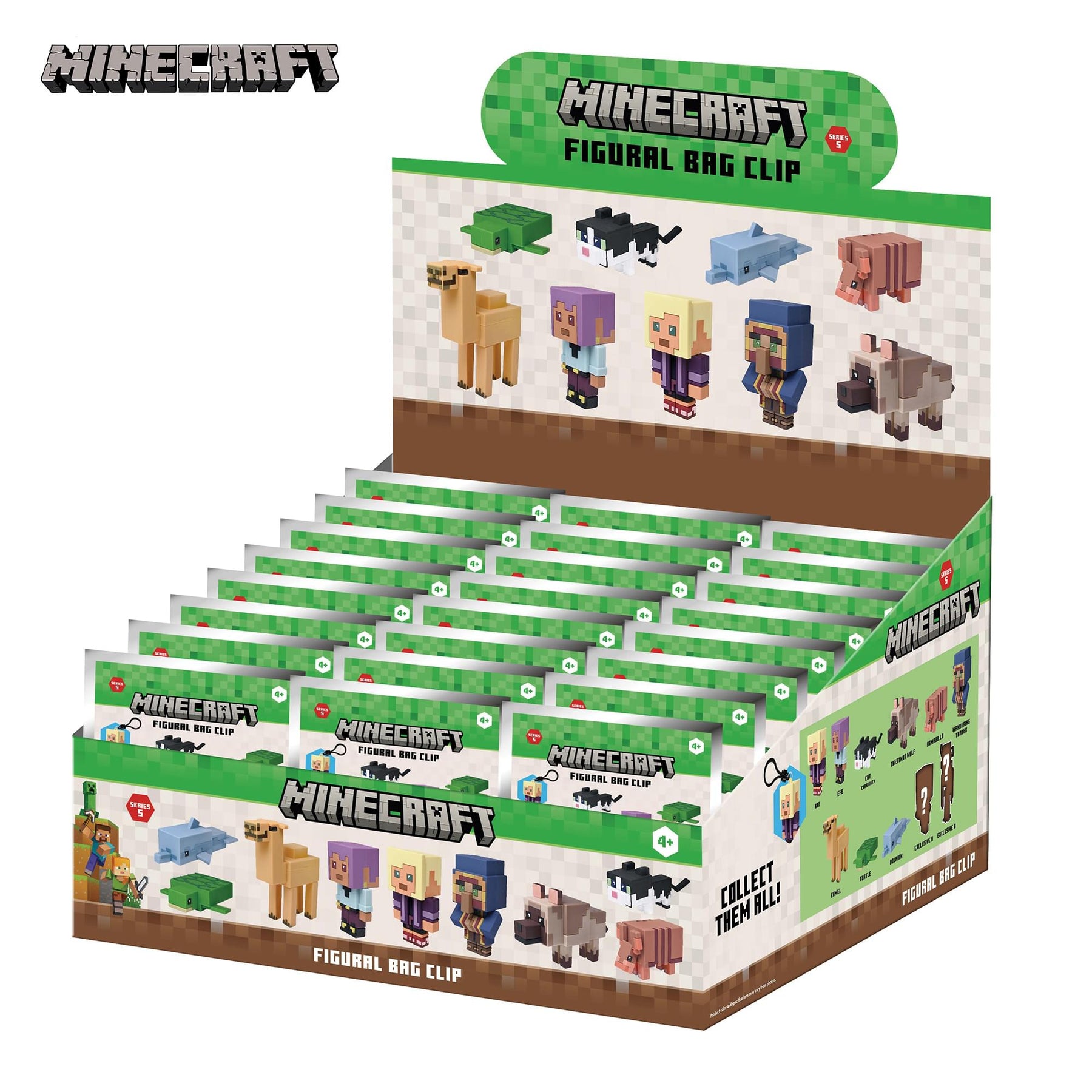 Minecraft Series 5 Blind Bag 3D Foam Bag Clip | 3 Random