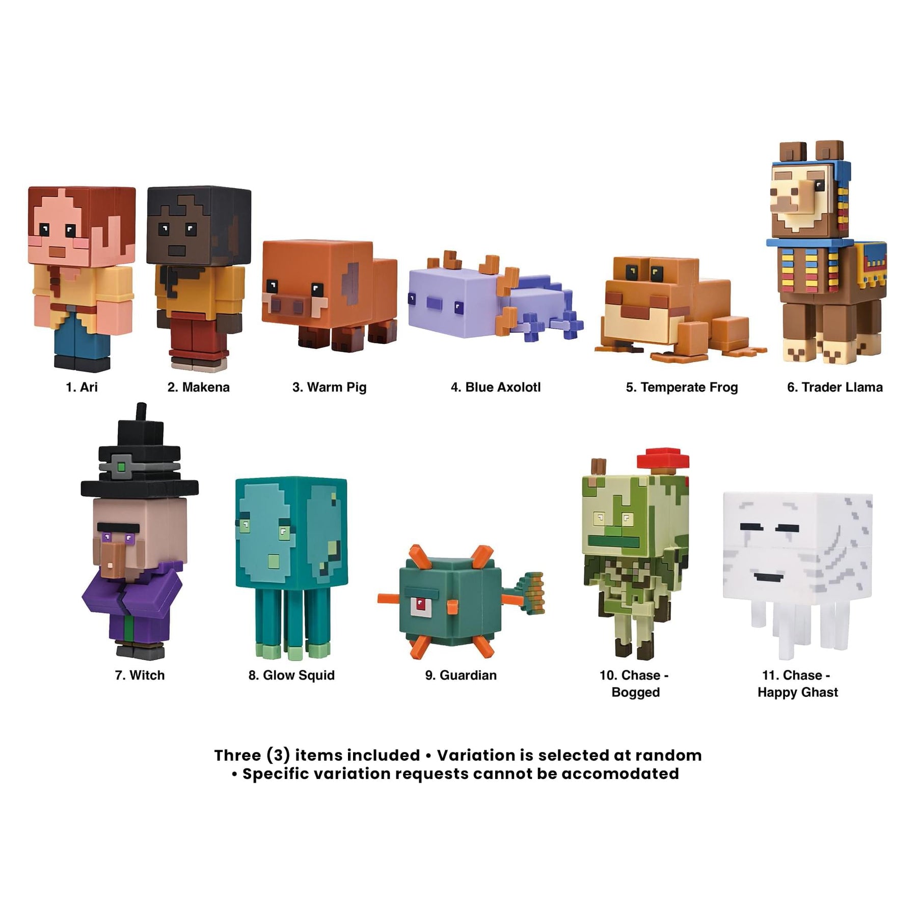 Minecraft Series 6 Blind Bag 3D Foam Bag Clip | Set Of 3