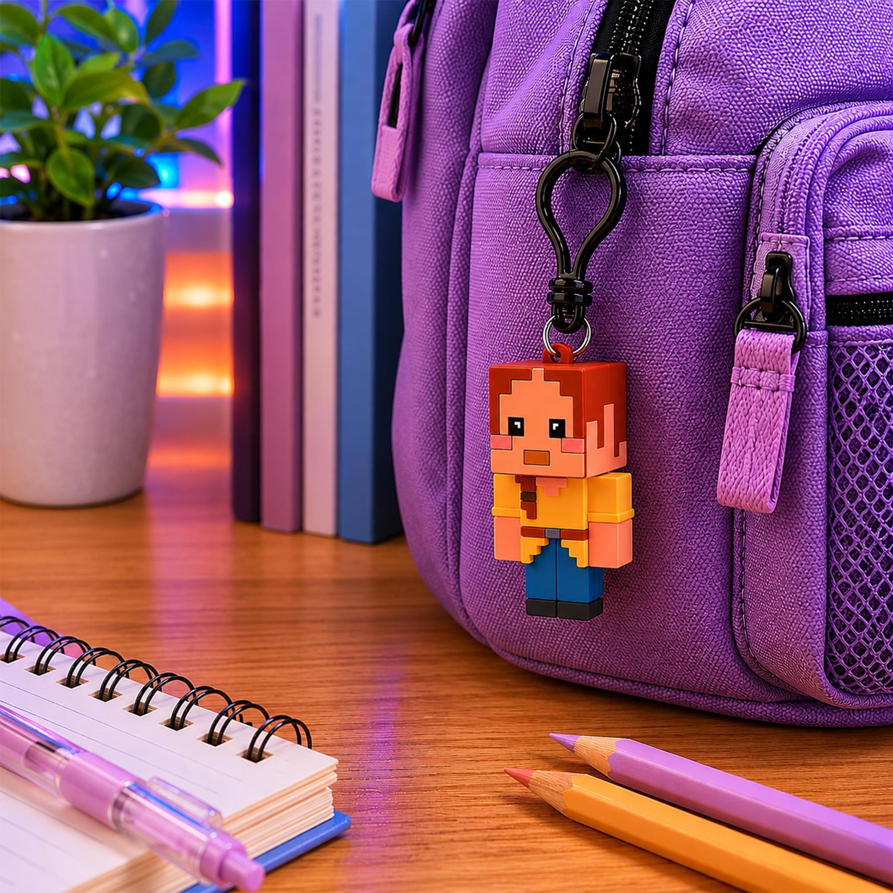 Minecraft Series 6 Blind Bag 3D Foam Bag Clip | Set Of 3