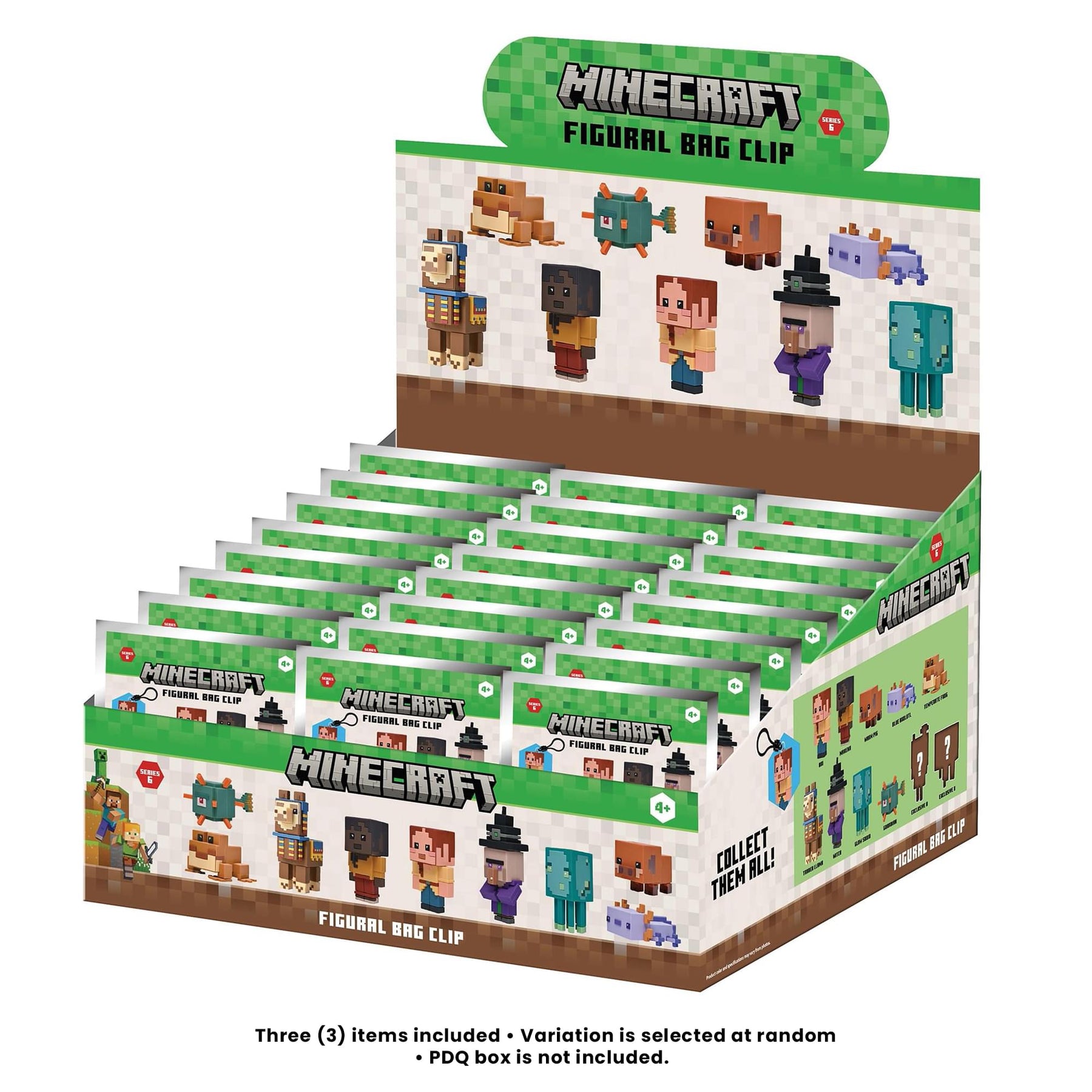 Minecraft Series 6 Blind Bag 3D Foam Bag Clip | Set Of 3