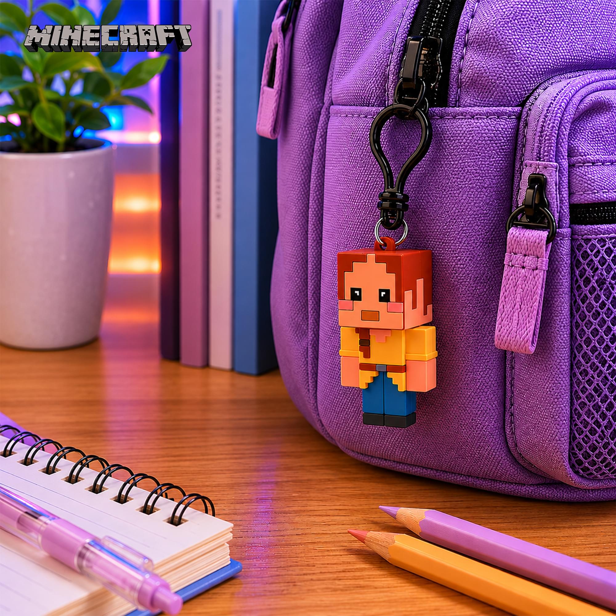 Minecraft Series 6 Blind Bag 3D Foam Bag Clip | One Random