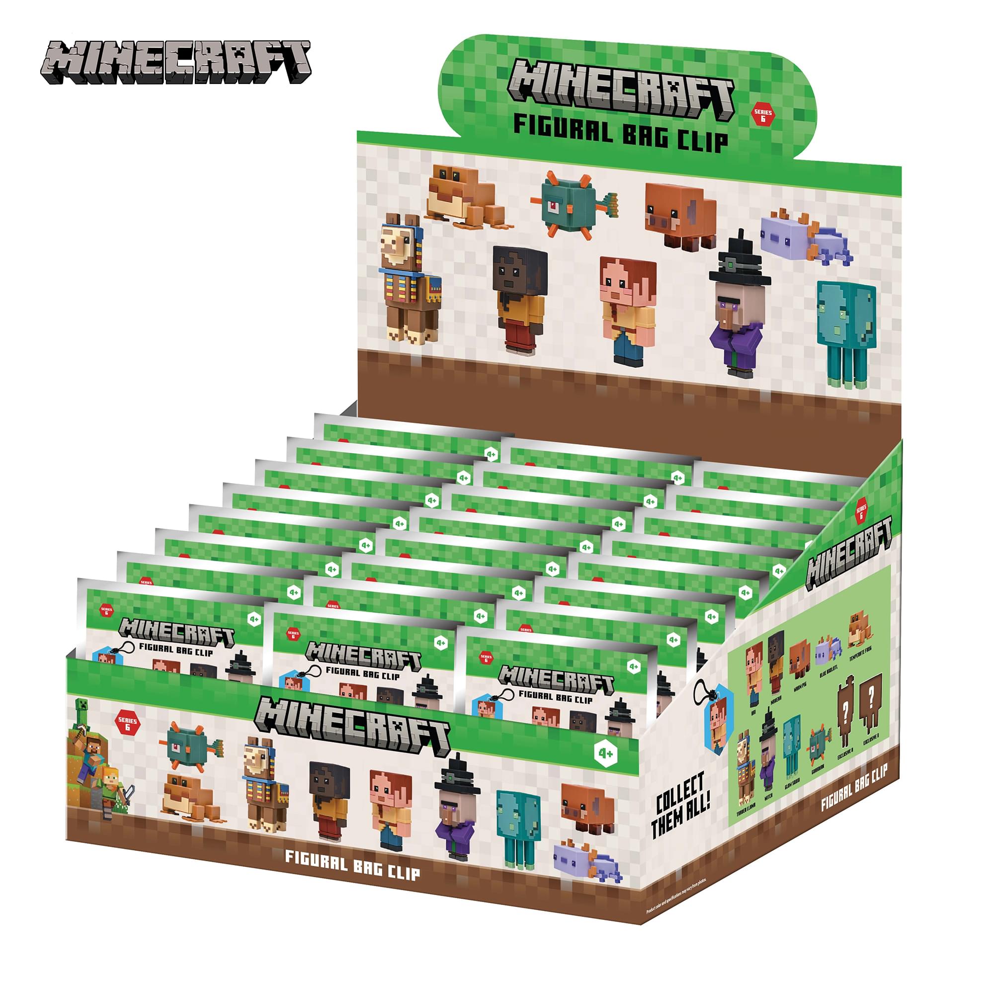 Minecraft Series 6 Blind Bag 3D Foam Bag Clip | One Random