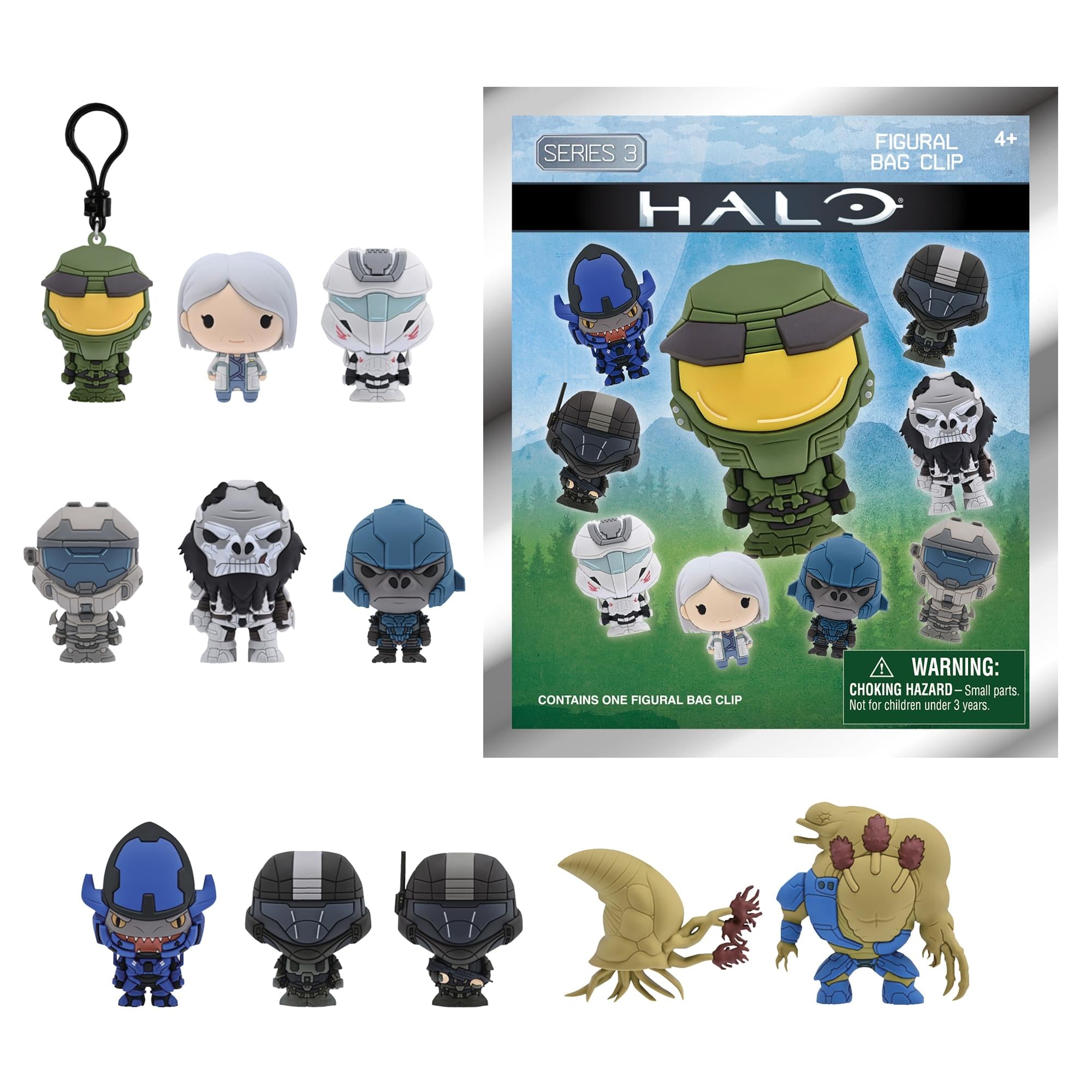 Halo Series 3 Blind Bag 3D Foam Bag Clip | 1 Random