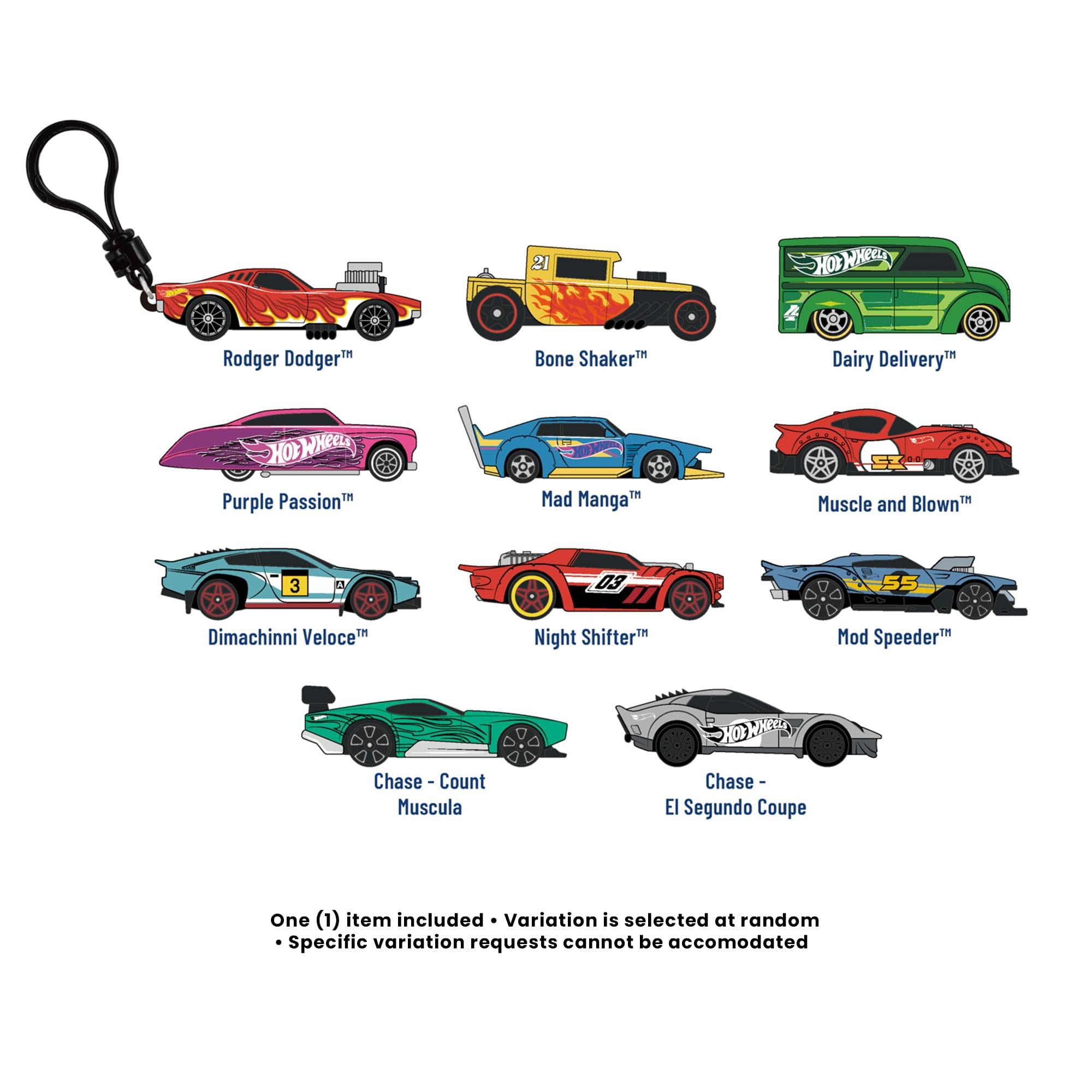 Hot Wheels Series 1 Blind Bag 3D Foam Bag Clip | 1 Random