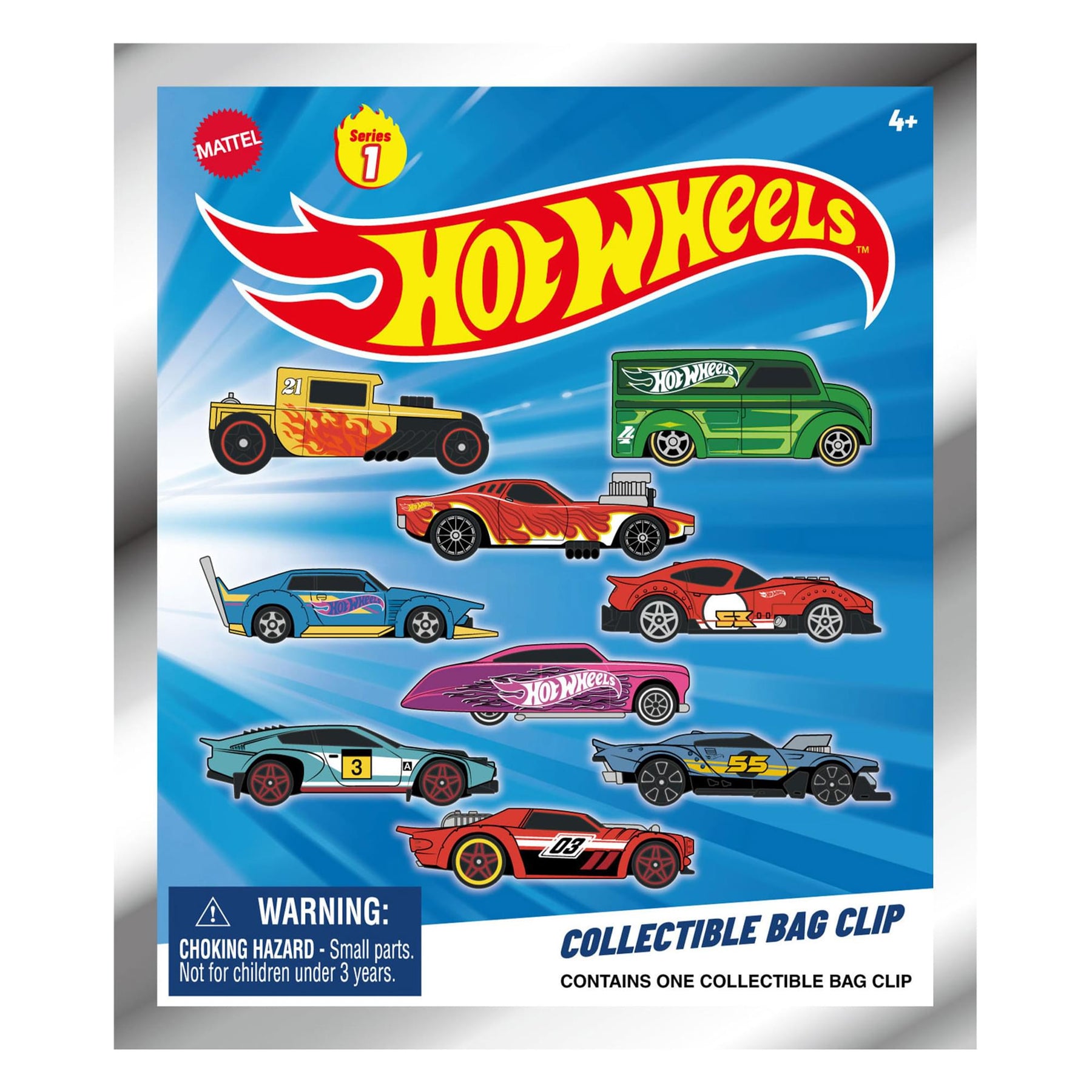 Hot Wheels Series 1 Blind Bag 3D Foam Bag Clip | 1 Random