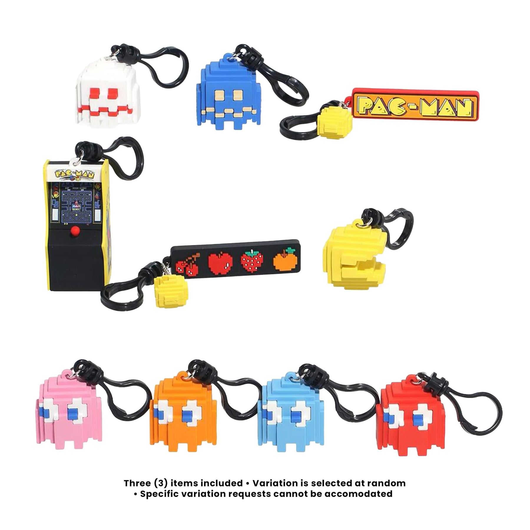 PAC-MAN Series 1 Blind Bag 3D Foam Bag Clip | Set Of 3