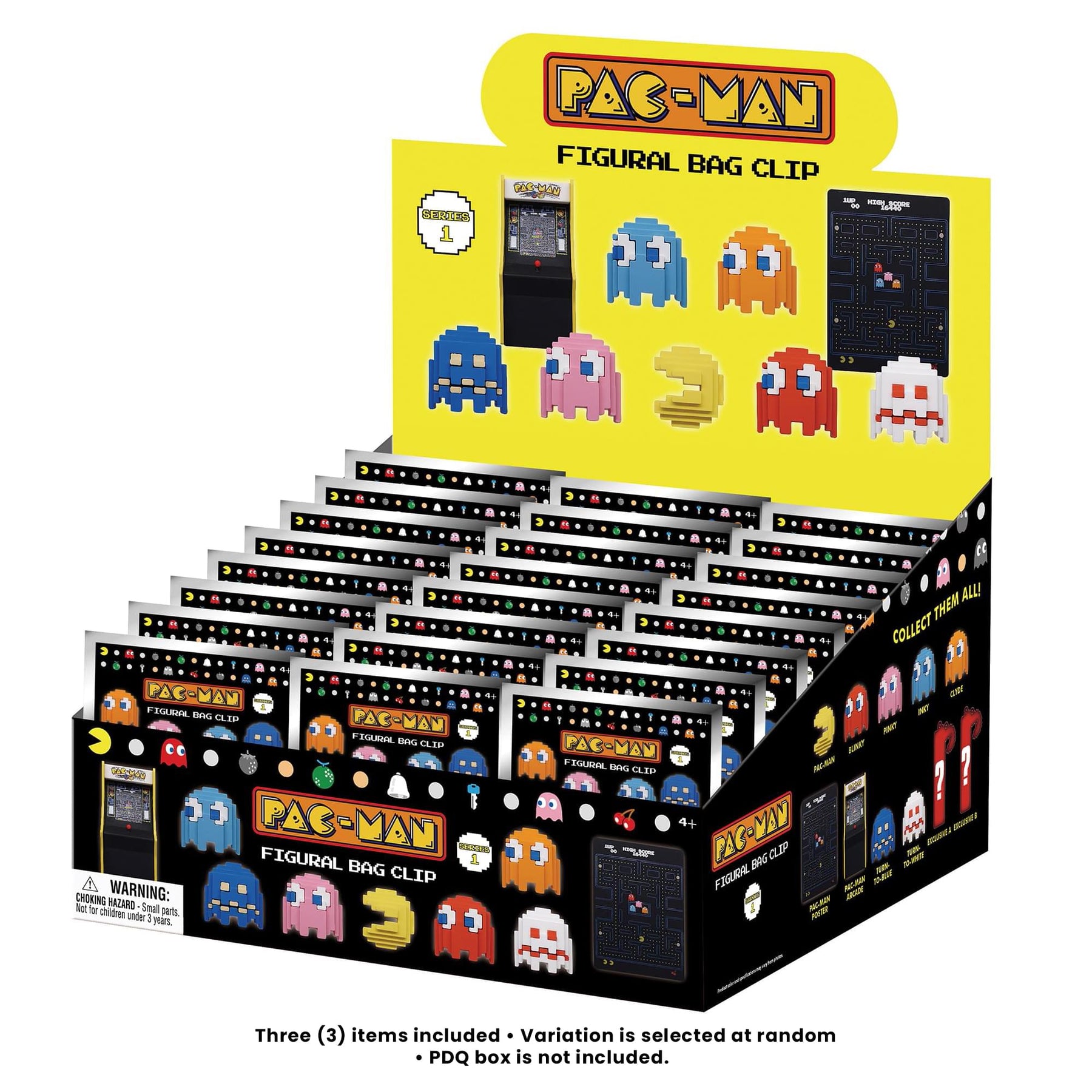 PAC-MAN Series 1 Blind Bag 3D Foam Bag Clip | Set Of 3