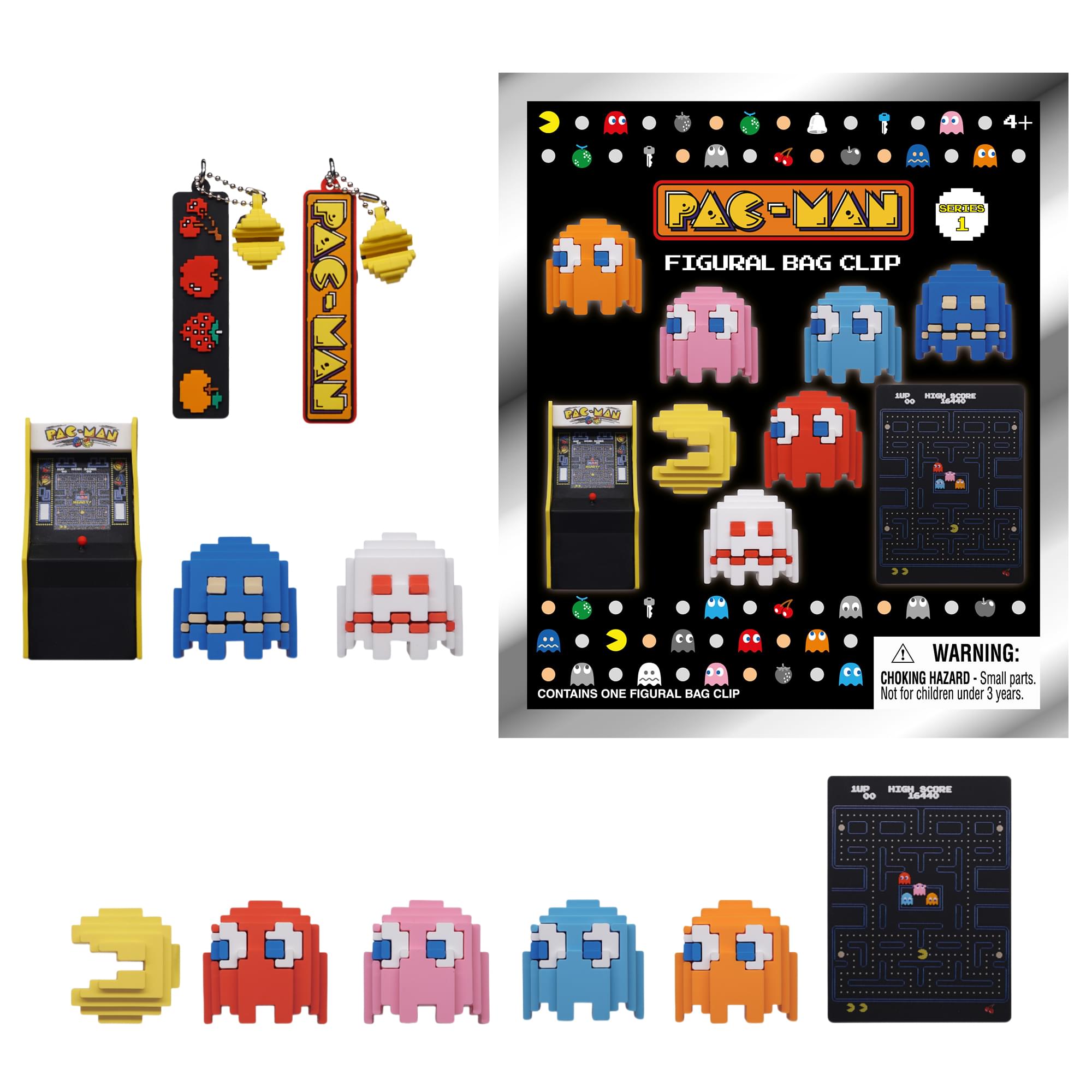 PAC-MAN Series 1 Blind Bag 3D Foam Bag Clip | One Random