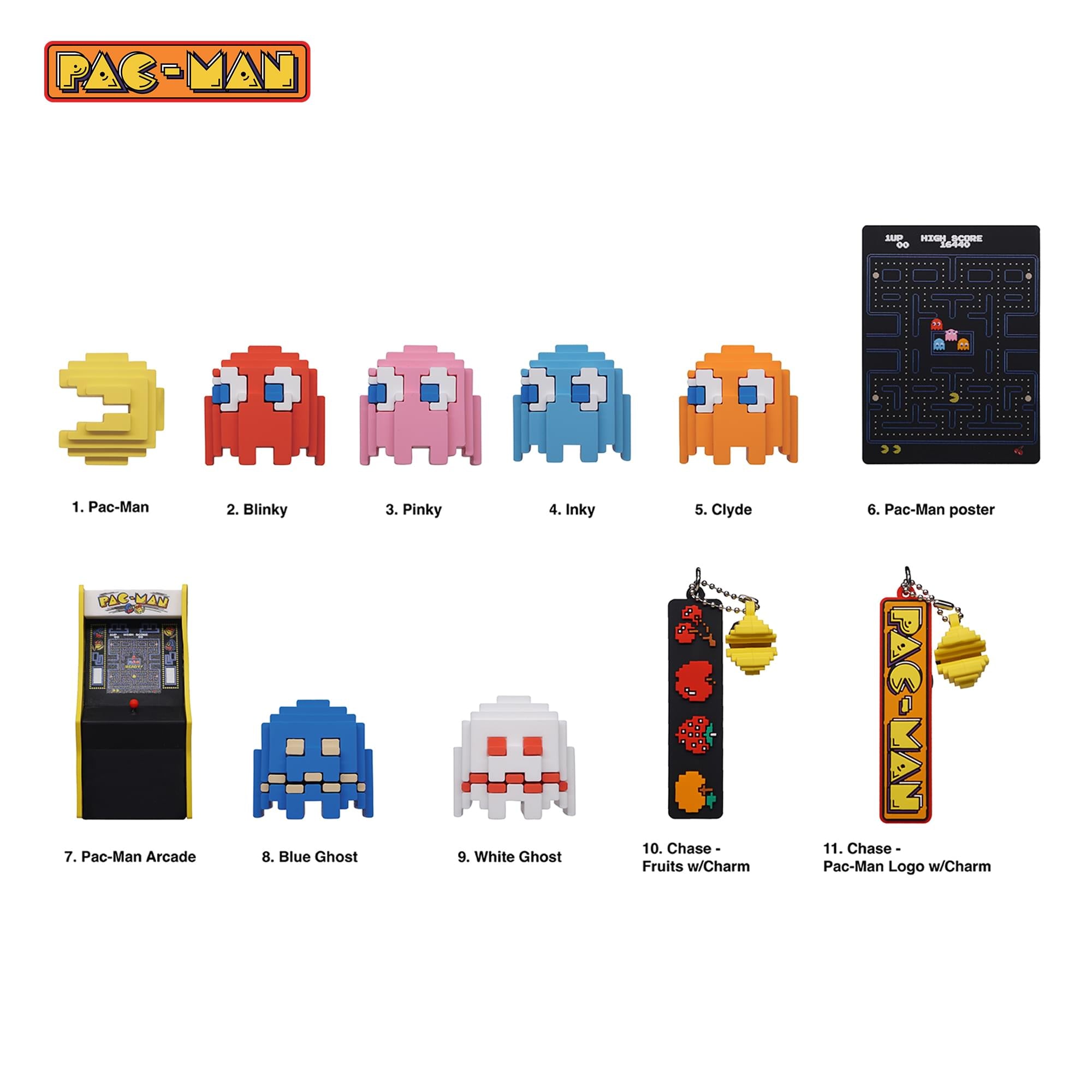 PAC-MAN Series 1 Blind Bag 3D Foam Bag Clip | One Random