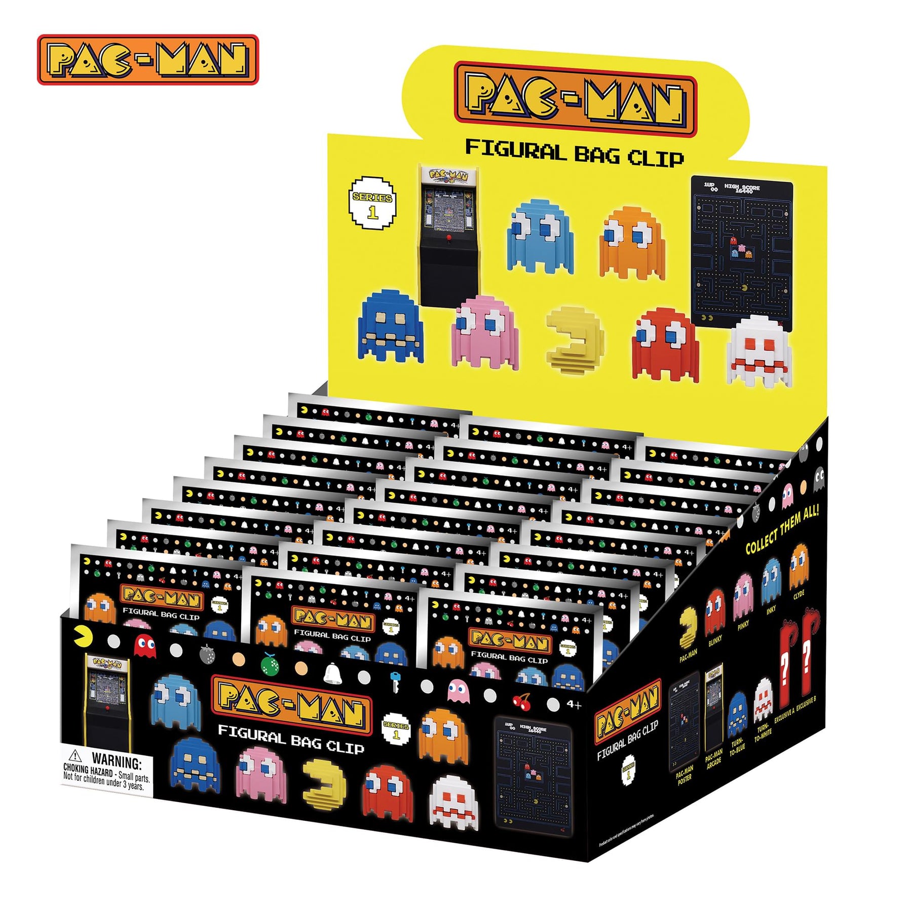 PAC-MAN Series 1 Blind Bag 3D Foam Bag Clip | One Random