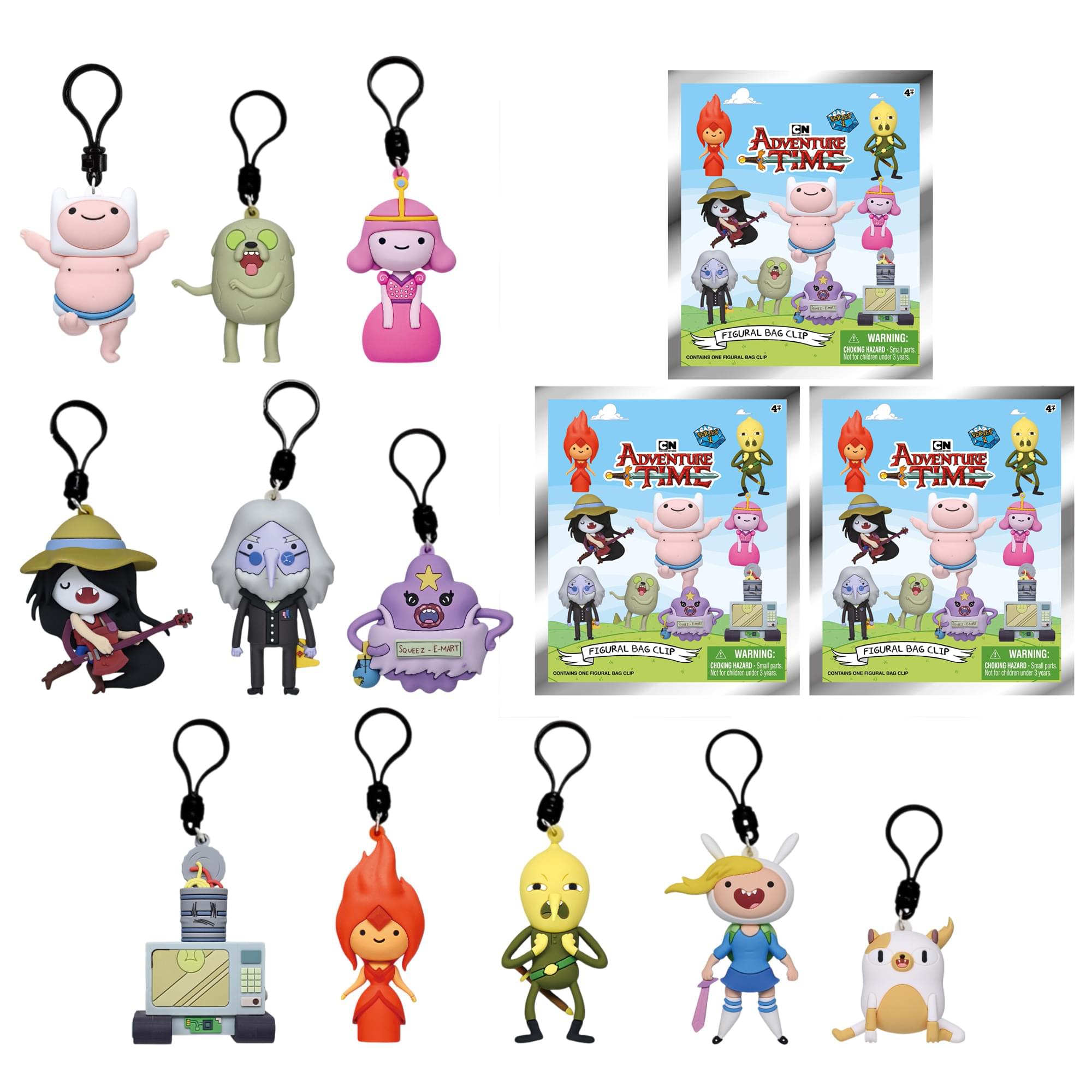 Adventure Time Series 2 Blind Bag 3D Foam Bag Clip | Set Of 3