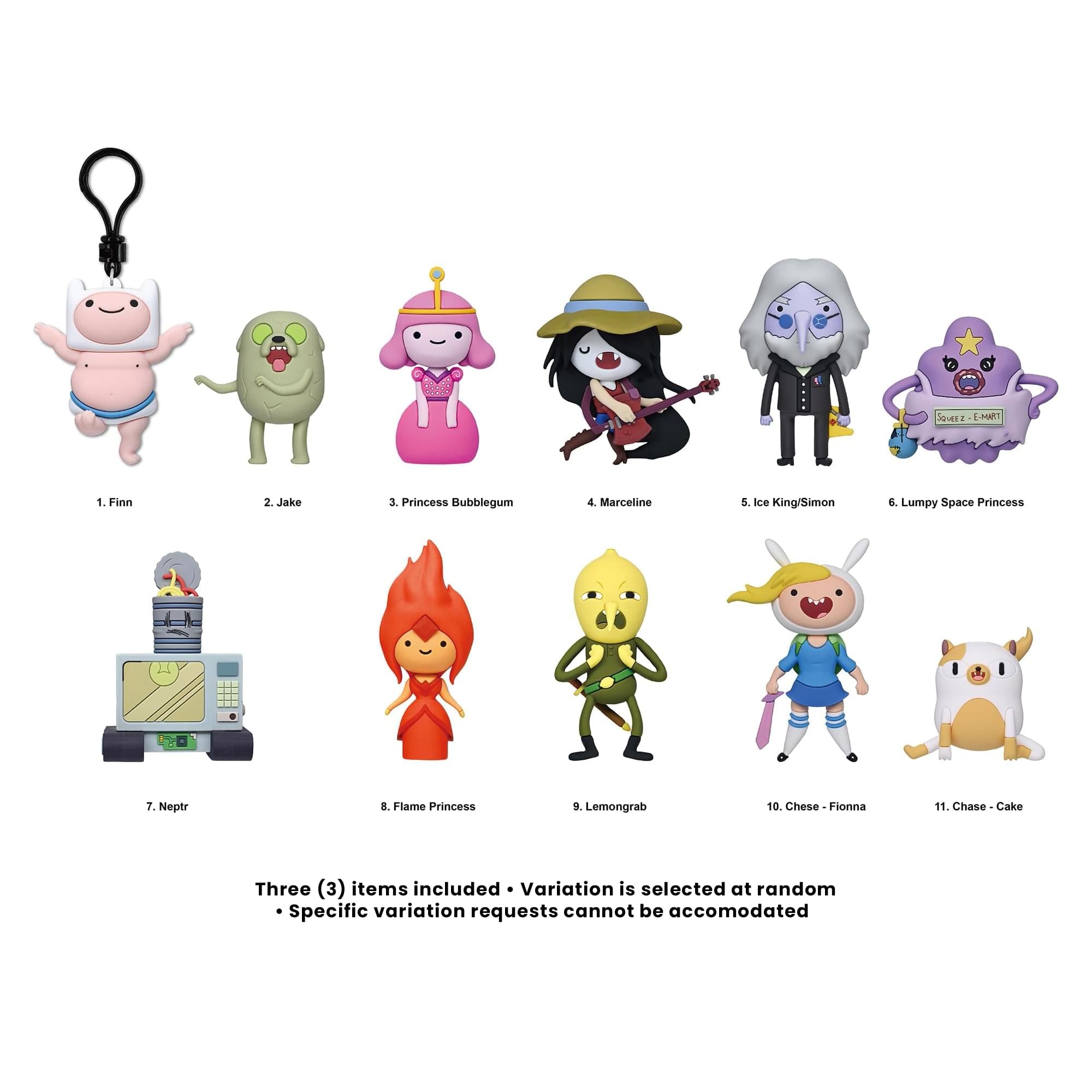 Adventure Time Series 2 Blind Bag 3D Foam Bag Clip | Set Of 3