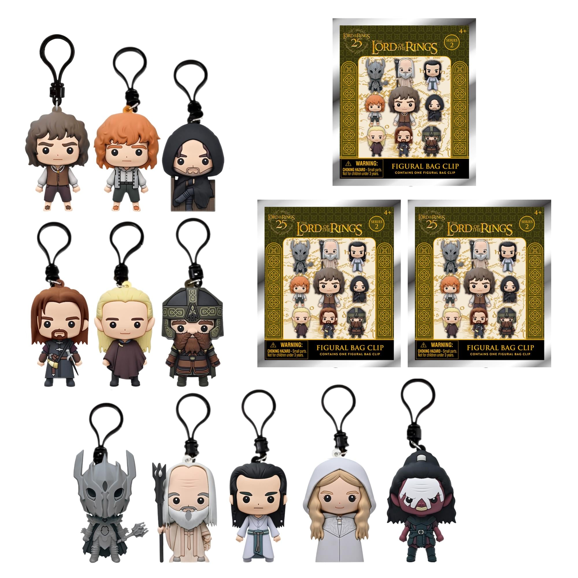The Lord Of The Rings Series 2 Blind Bag 3D Foam Bag Clip | 3 Random