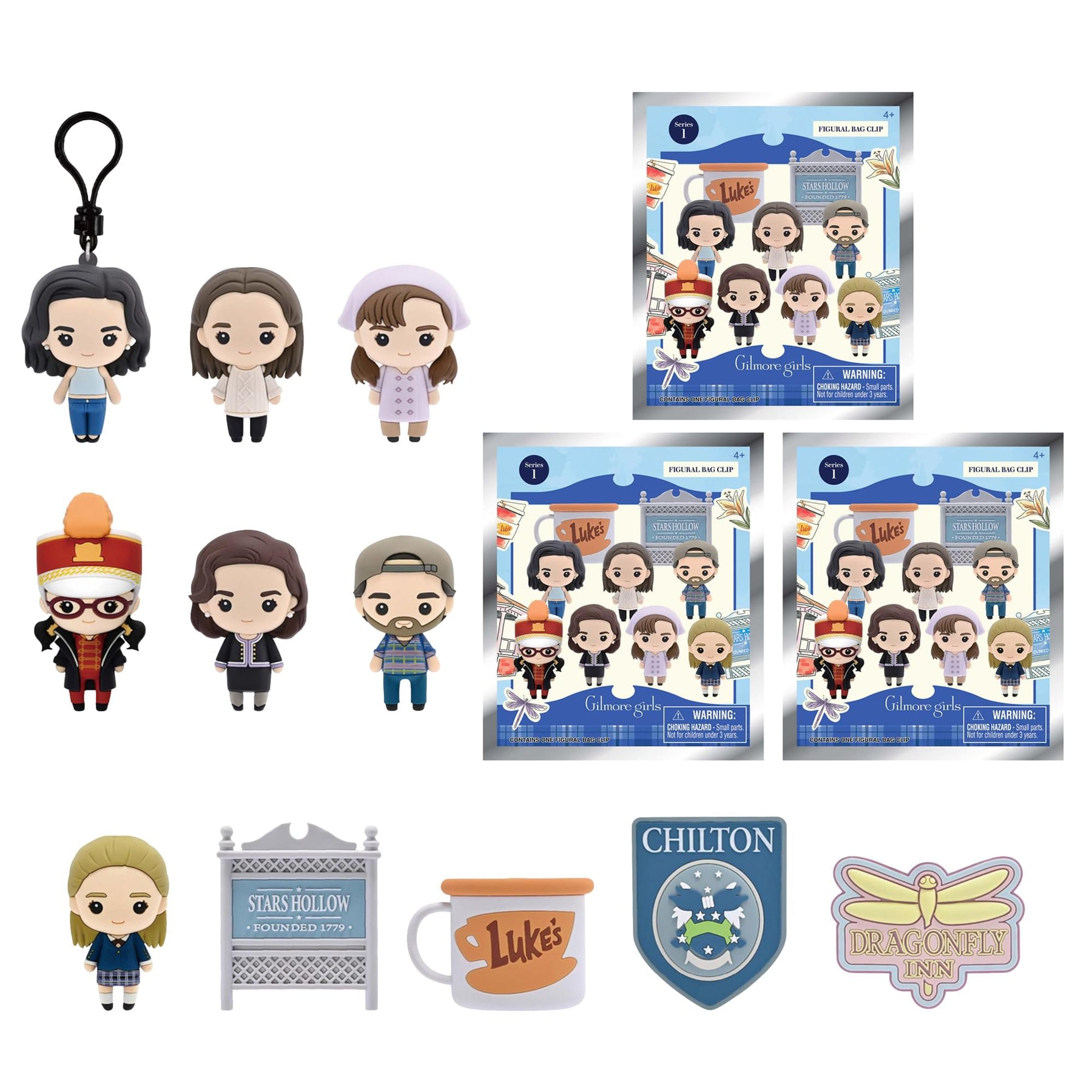 Gilmore Girls Series 1 Blind Bag 3D Foam Bag Clip | 3 Random
