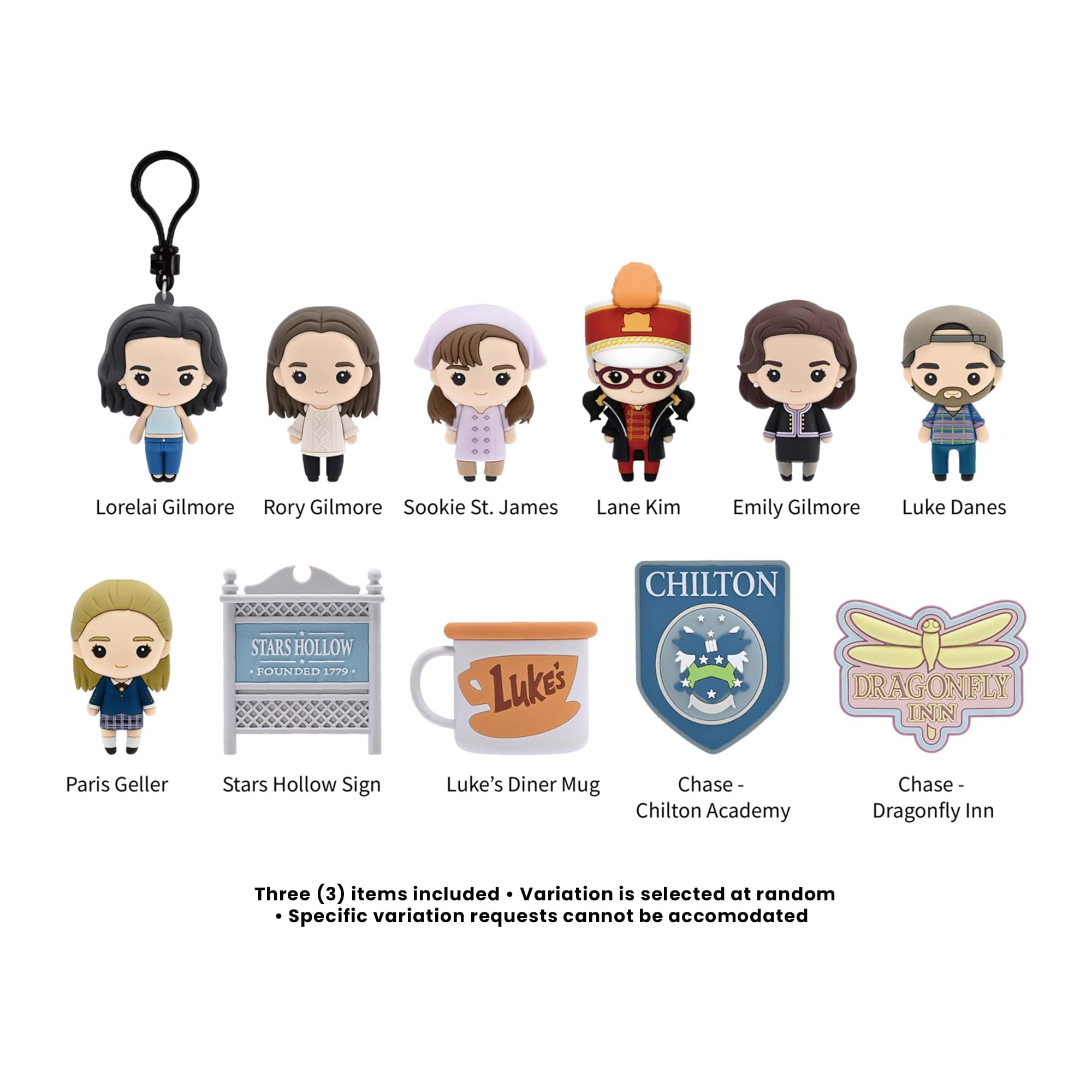 Gilmore Girls Series 1 Blind Bag 3D Foam Bag Clip | 3 Random