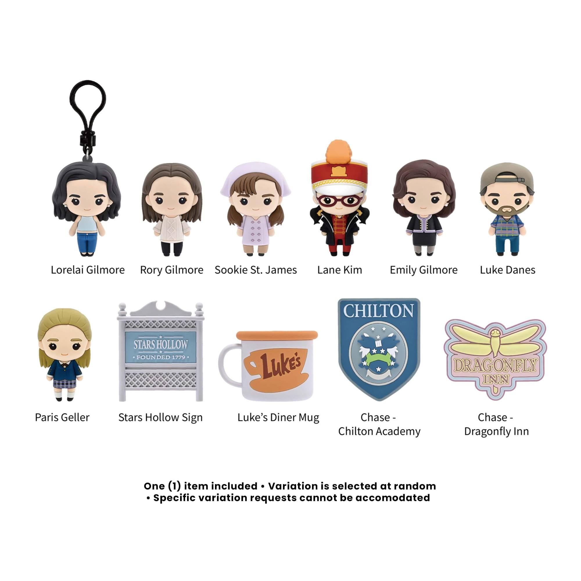Gilmore Girls Series 1 Blind Bag 3D Foam Bag Clip | 1 Random