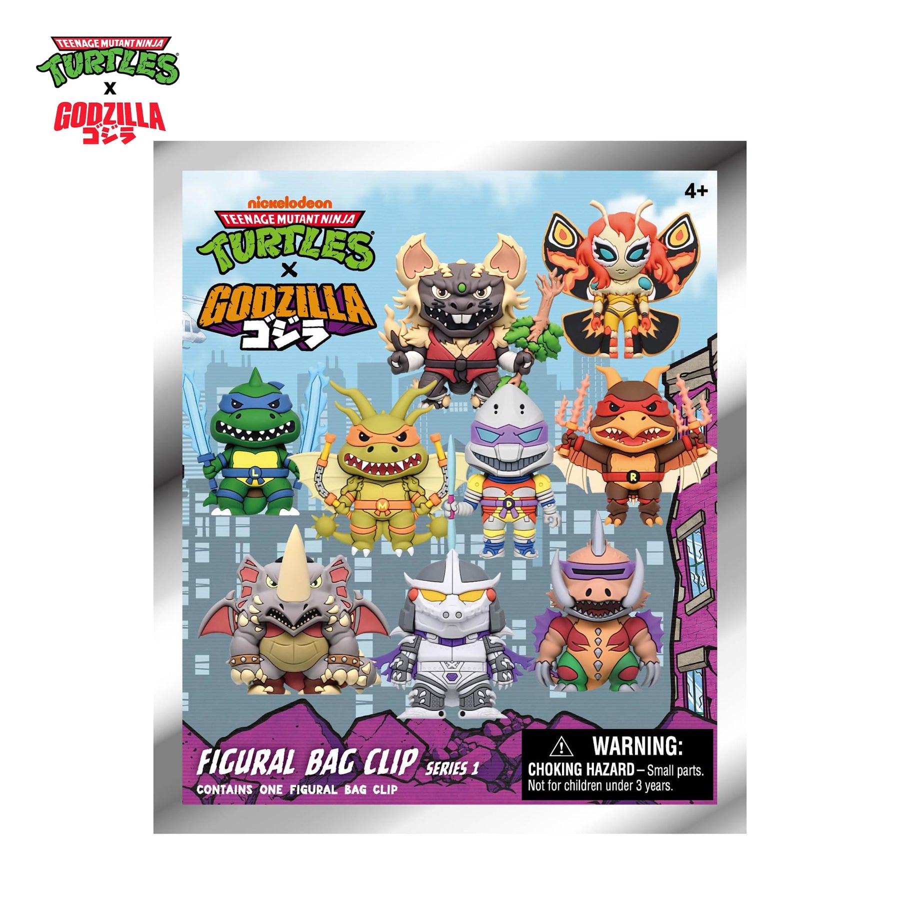TMNT X Godzilla Blind Bag 3D Foam Bag Clip | One Random