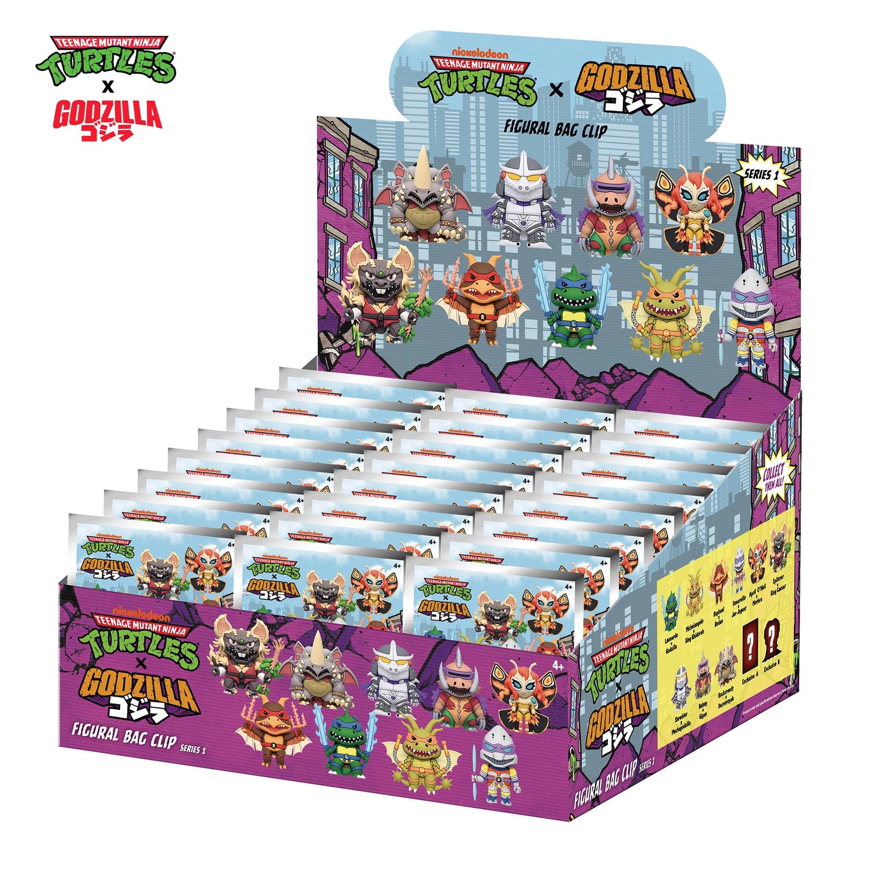 TMNT X Godzilla Blind Bag 3D Foam Bag Clip | One Random