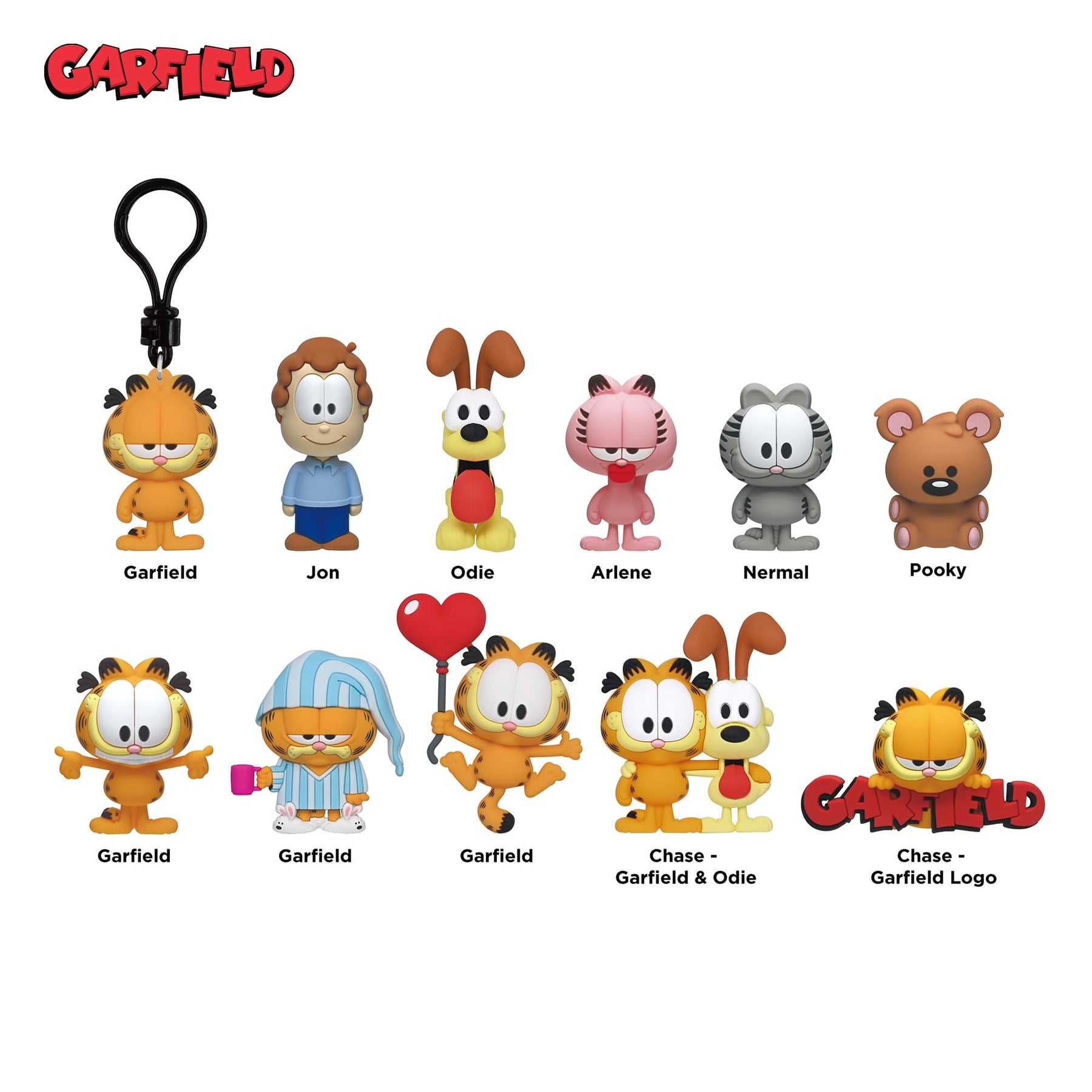Garfield Series 1 Blind Bag 3D Foam Bag Clip | 3 Random