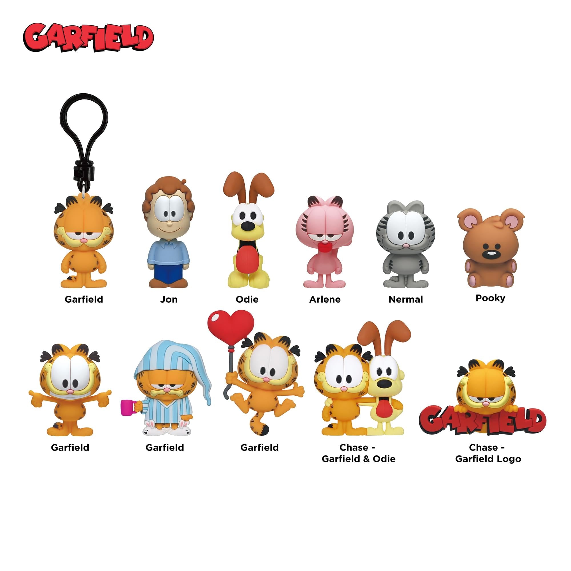 Garfield Series 1 Blind Bag 3D Foam Bag Clip | 3 Random