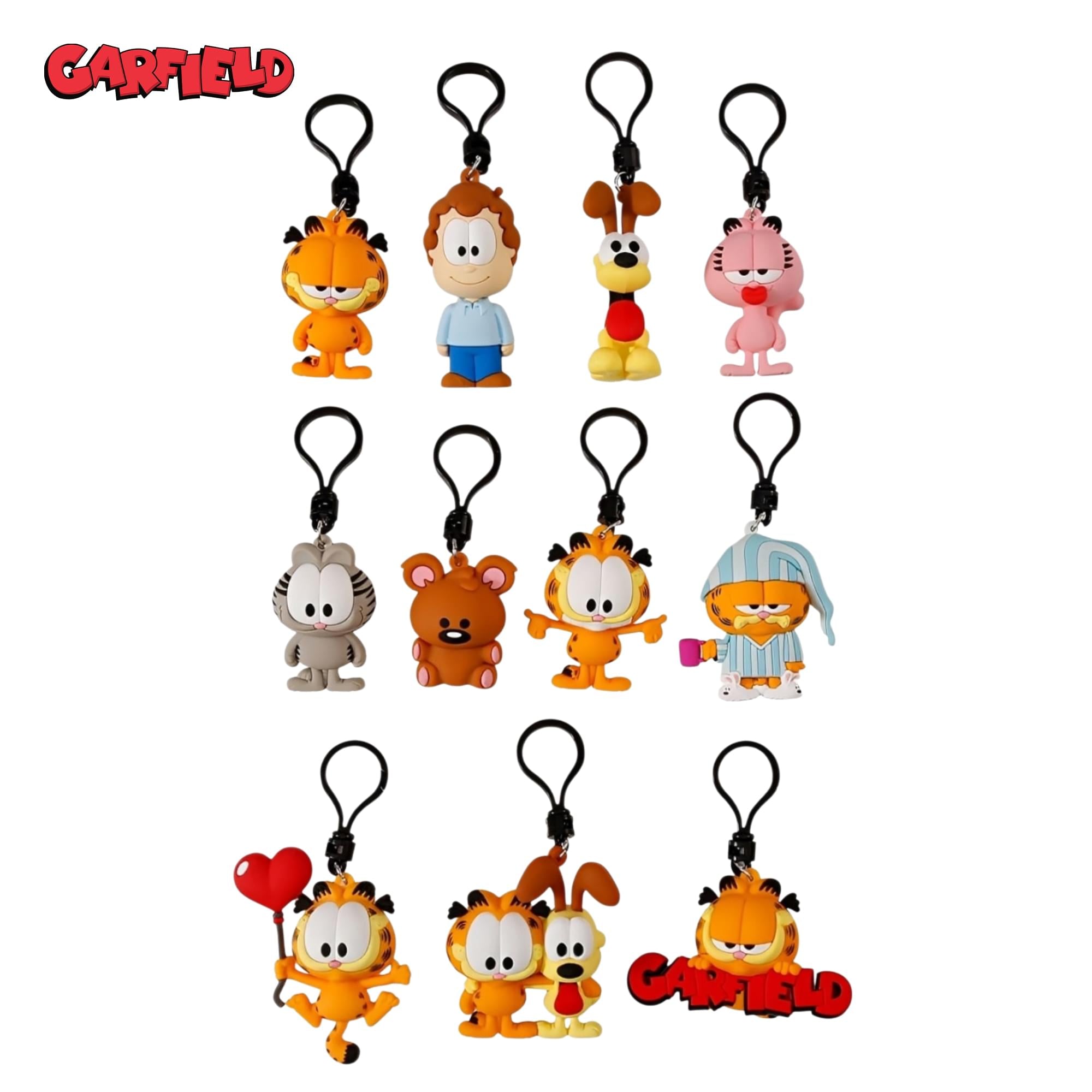 Garfield Series 1 Blind Bag 3D Foam Bag Clip | 3 Random