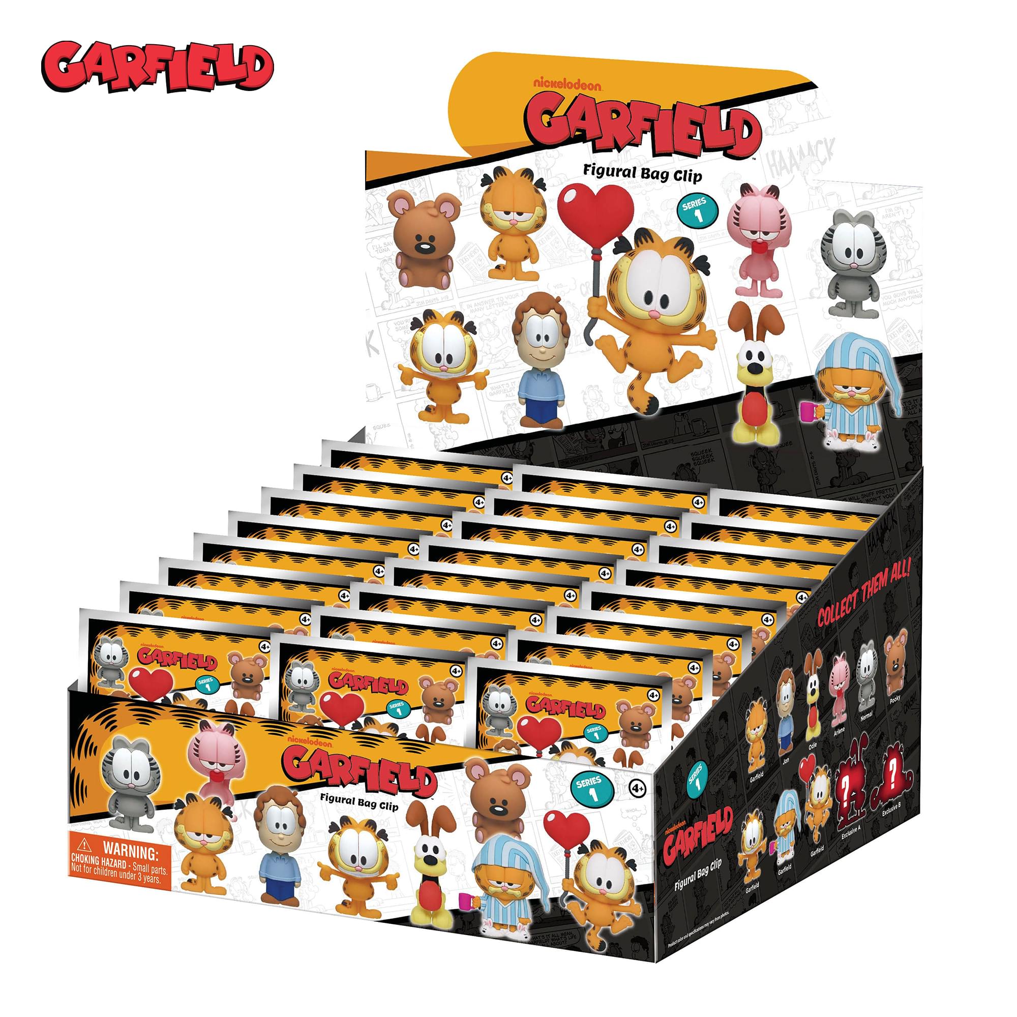 Garfield Series 1 Blind Bag 3D Foam Bag Clip | 3 Random