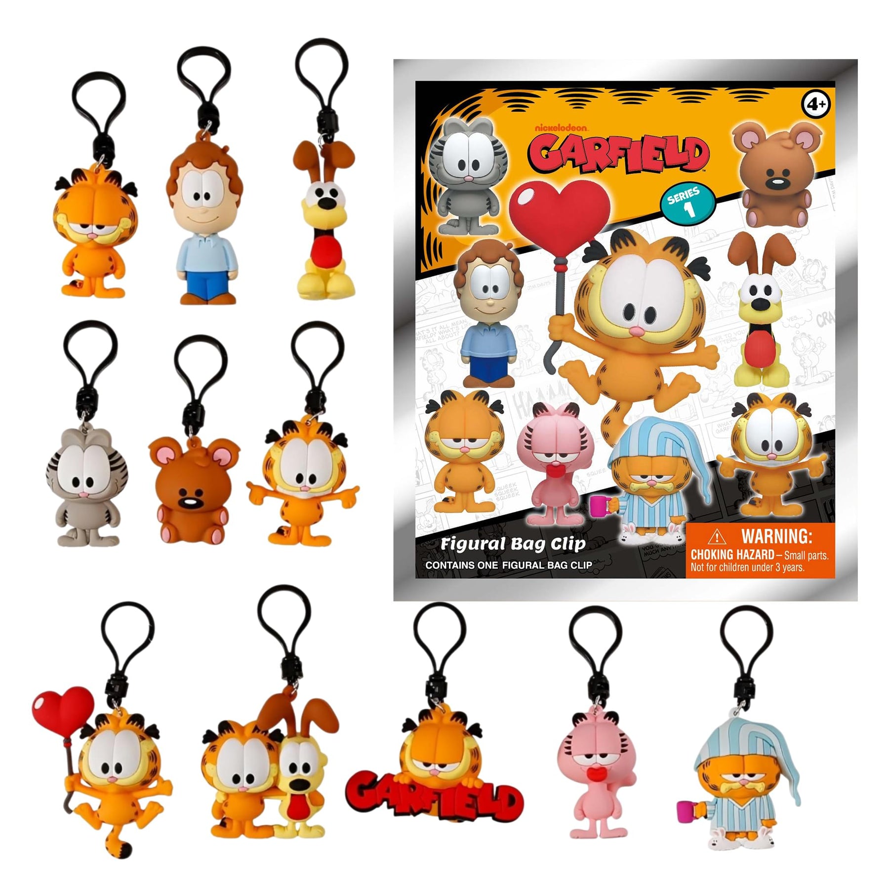 Garfield Series 1 Blind Bag 3D Foam Bag Clip | One Random