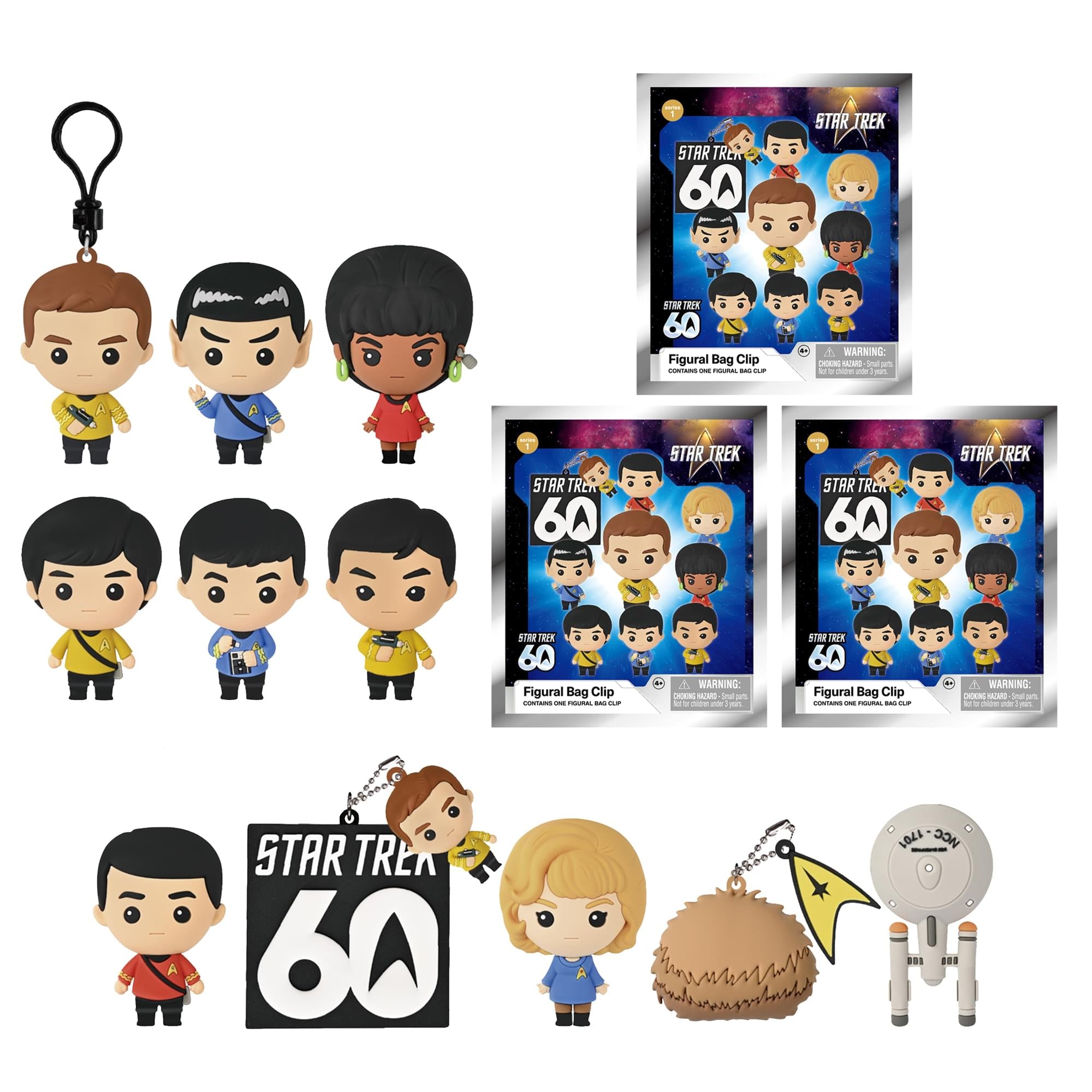 Star Trek Series 1 Blind Bag 3D Foam Bag Clip | 3 Random