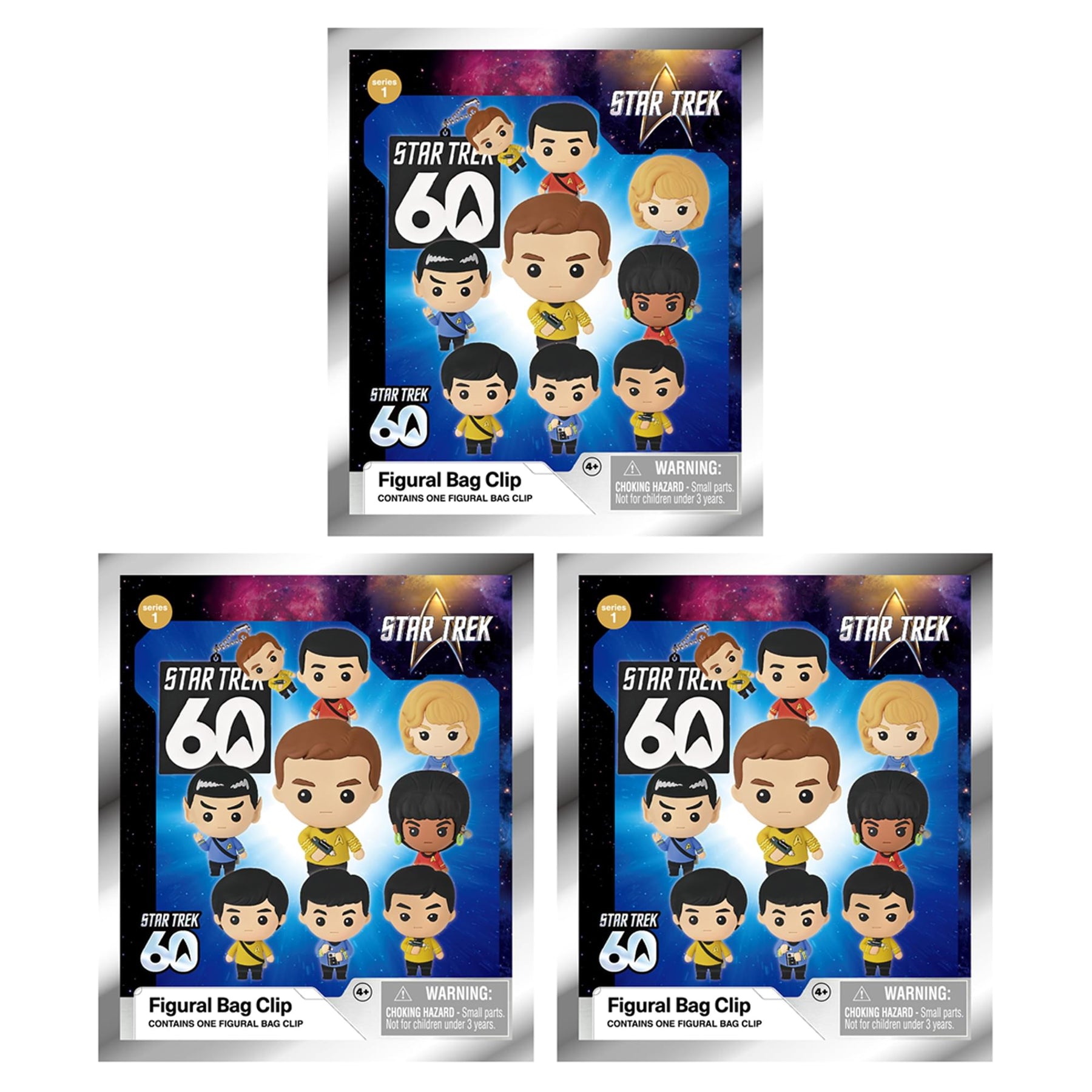 Star Trek Series 1 Blind Bag 3D Foam Bag Clip | 3 Random