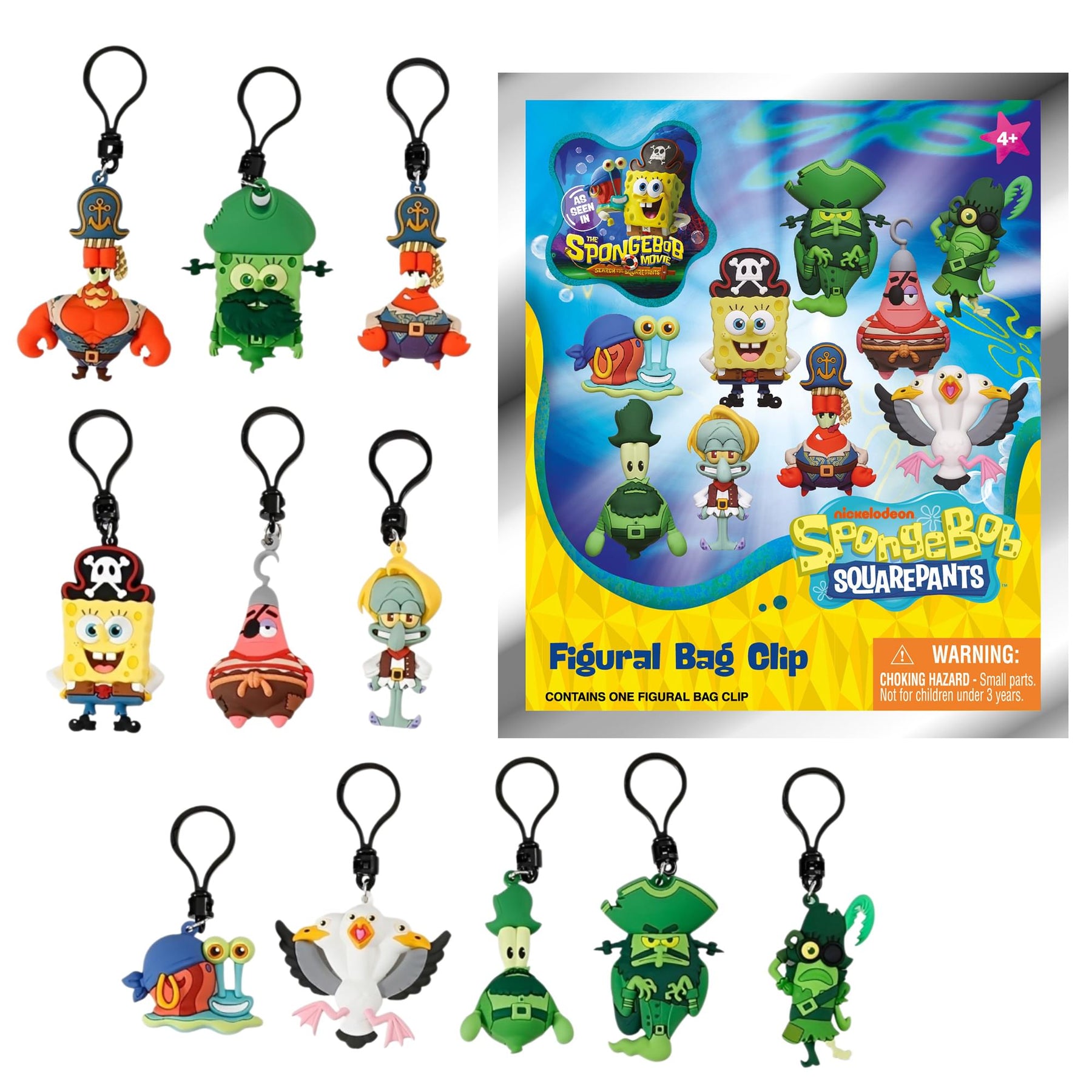 Nickelodeon SpongeBob SquarePants Movie Blind Bag 3D Foam Bag Clip | One Random