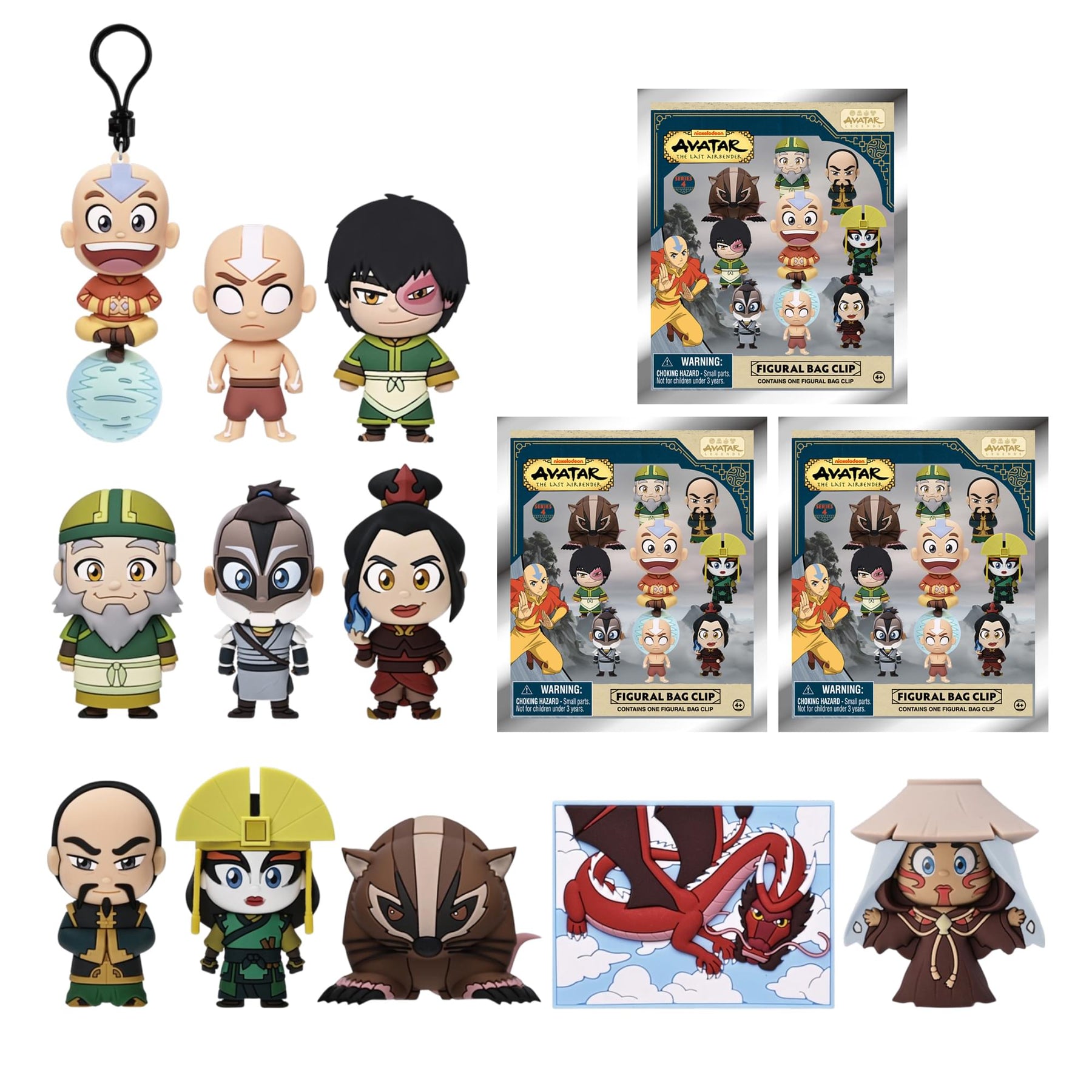 Avatar: The Last Airbender Series 4 Blind Bag 3D Foam Bag Clips | 3 Random