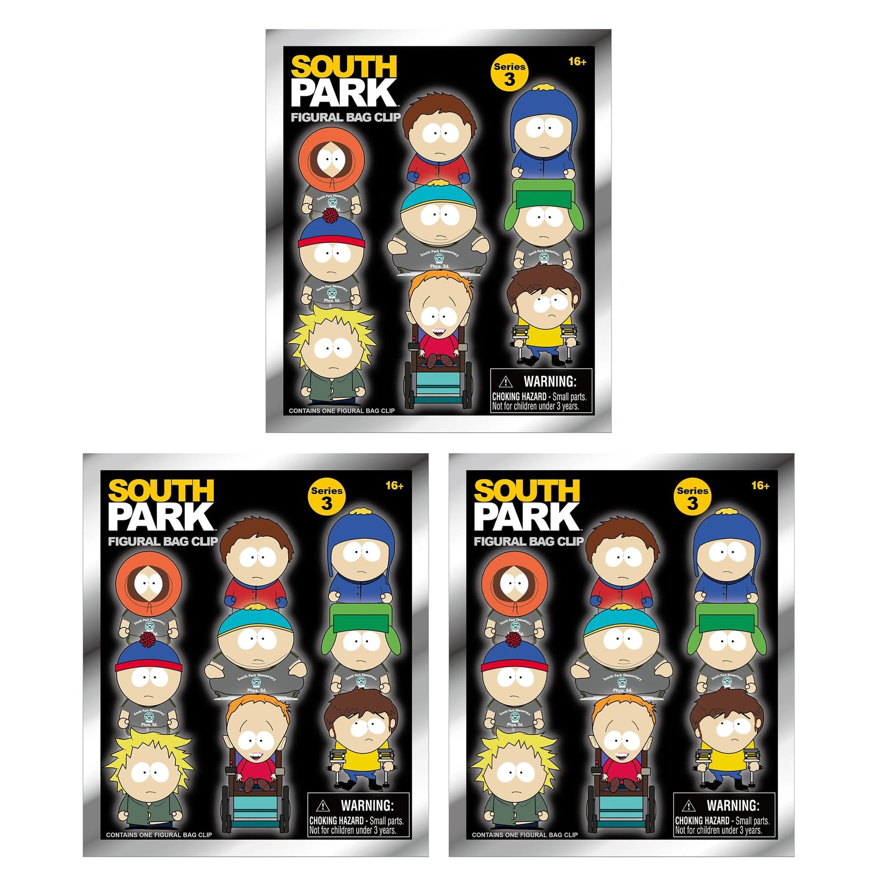 South Park Series 3 Blind Bag 3D Foam Bag Clips | 3 Random