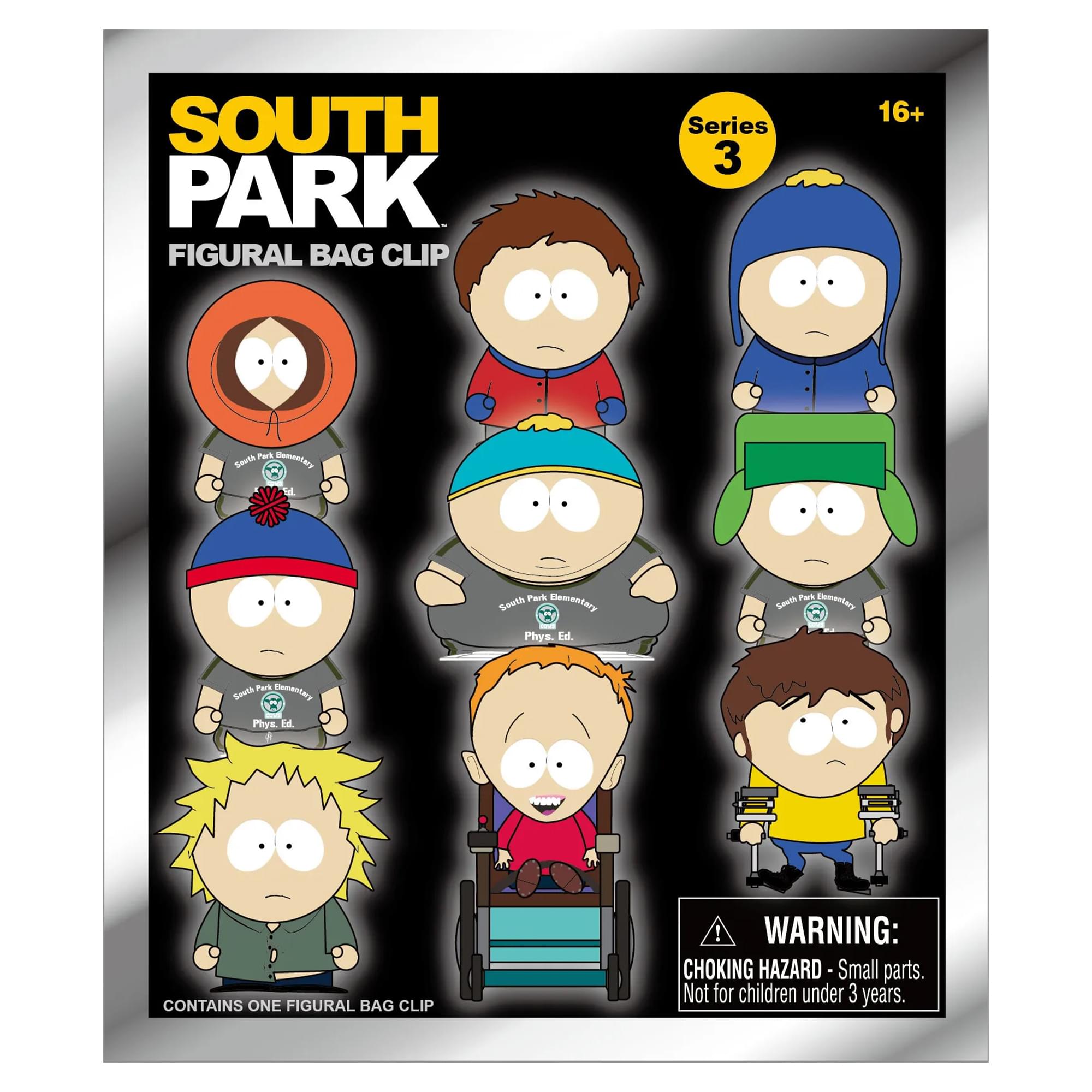 South Park Series 3 Blind Bag 3D Foam Bag Clip | 1 Random
