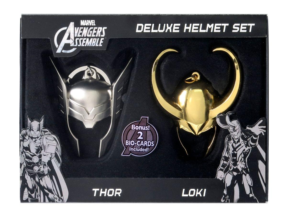 Loki Gold & Thor Pewter Helmet Set Limited Edition