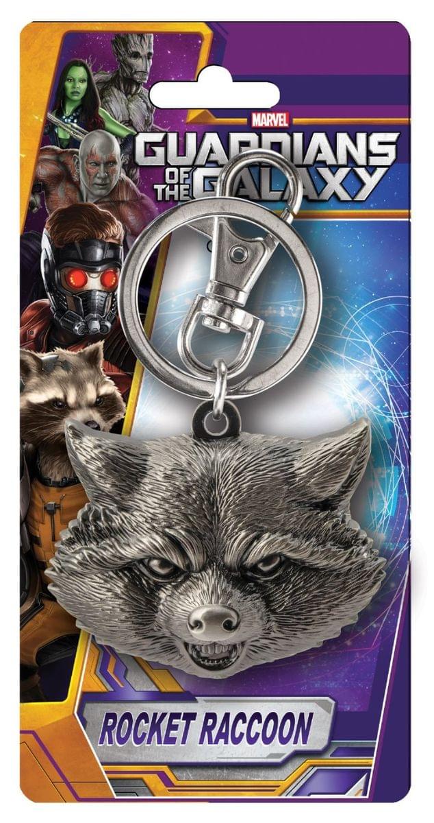 Marvel Guardians Of The Galaxy Pewter Key Ring: "Rocket Raccoon (Head)"