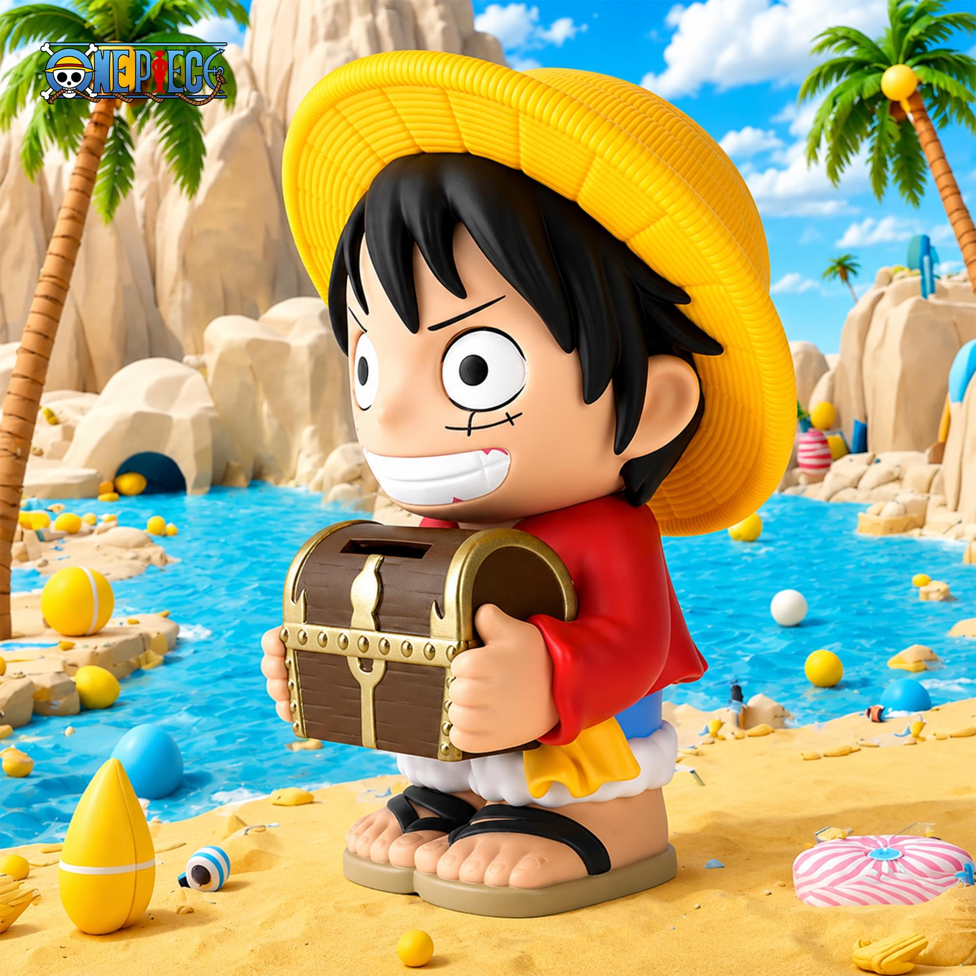 One Piece Luffy 8-Inch PVC Figural Bank