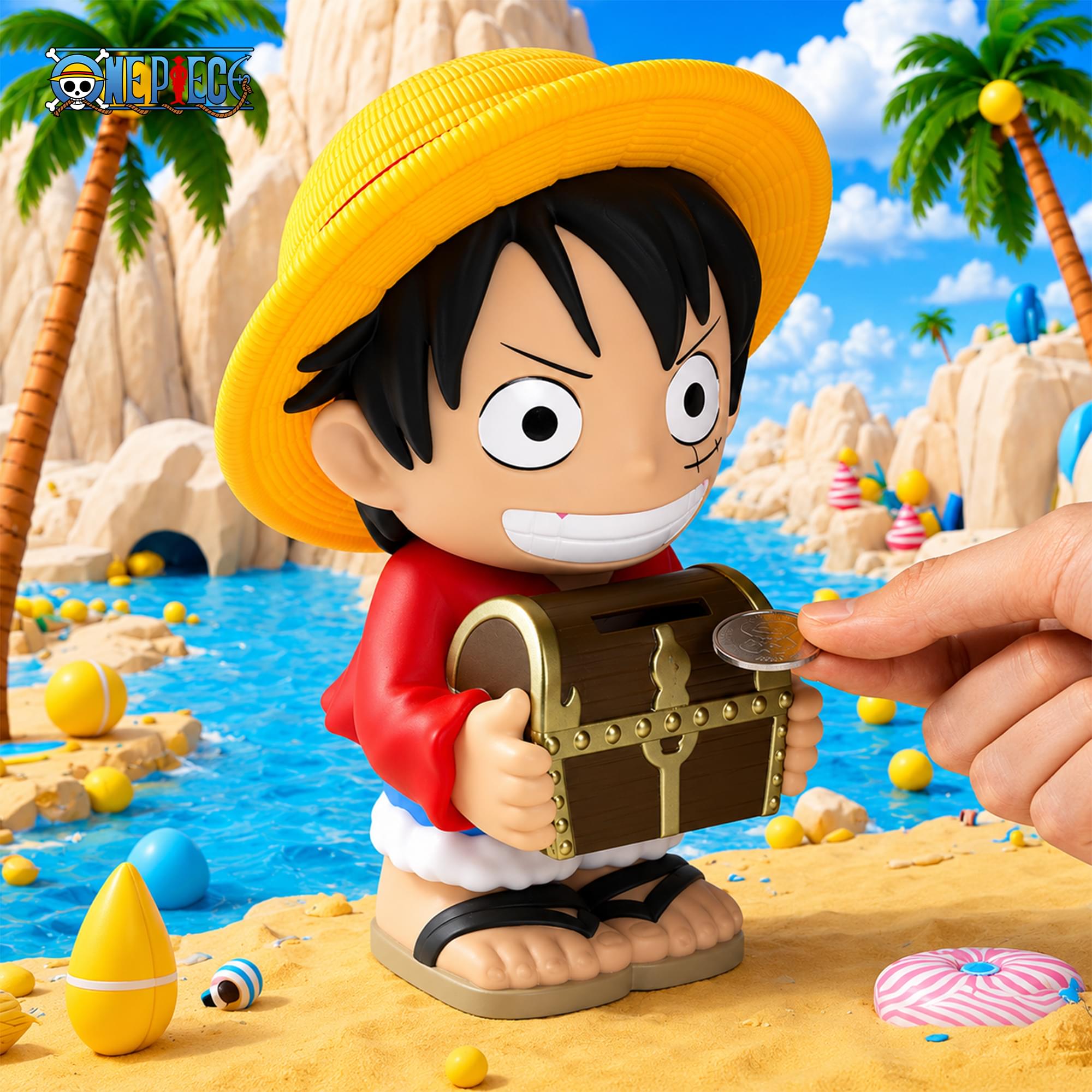One Piece Luffy 8-Inch PVC Figural Bank