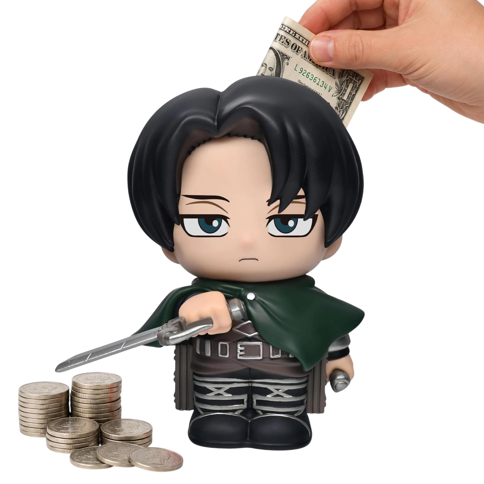Attack On Titan Levi 8-Inch PVC Figural Bank