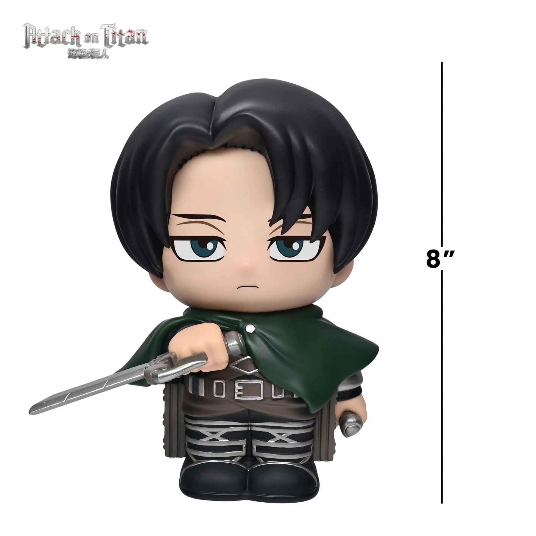 Attack On Titan Levi 8-Inch PVC Figural Bank