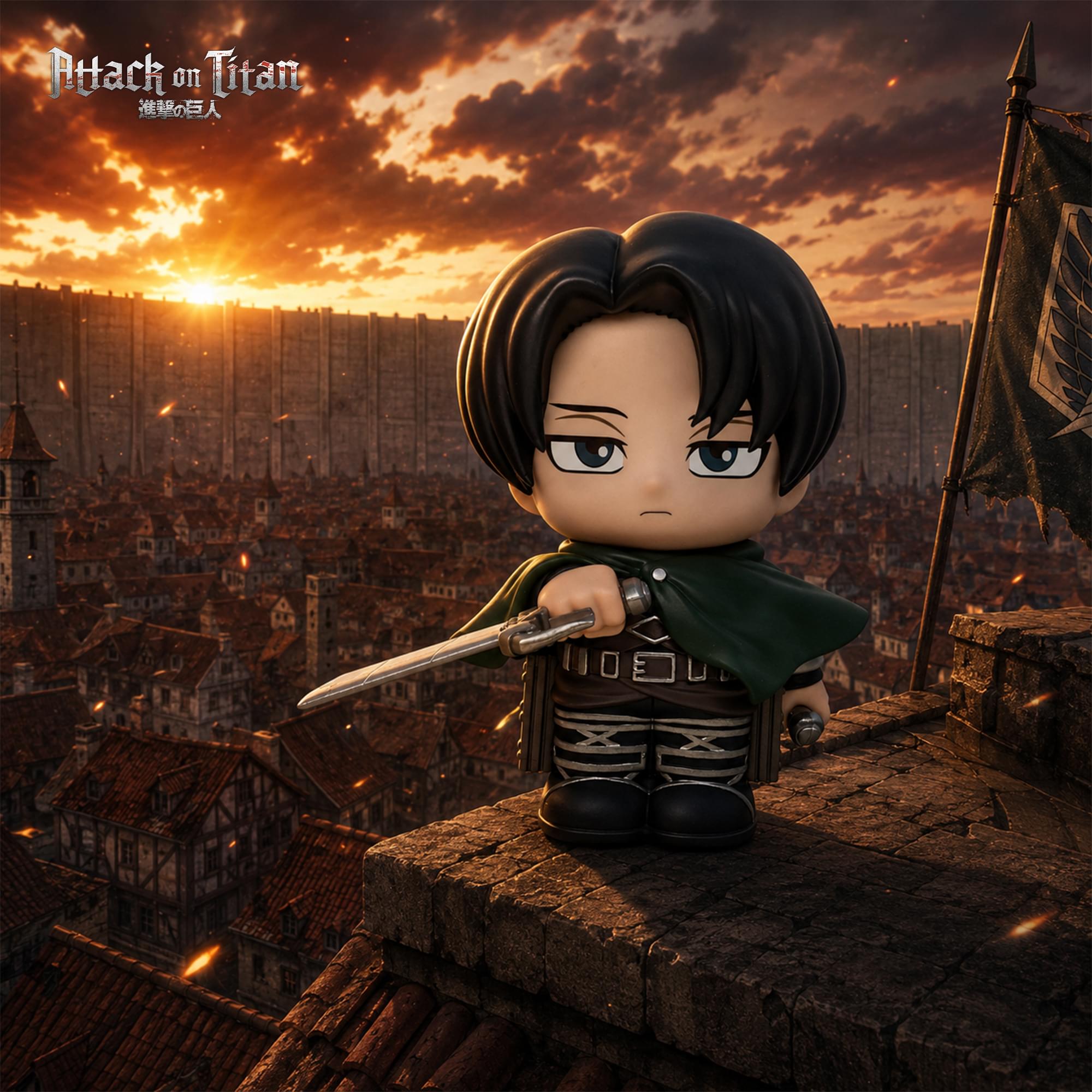 Attack On Titan Levi 8-Inch PVC Figural Bank