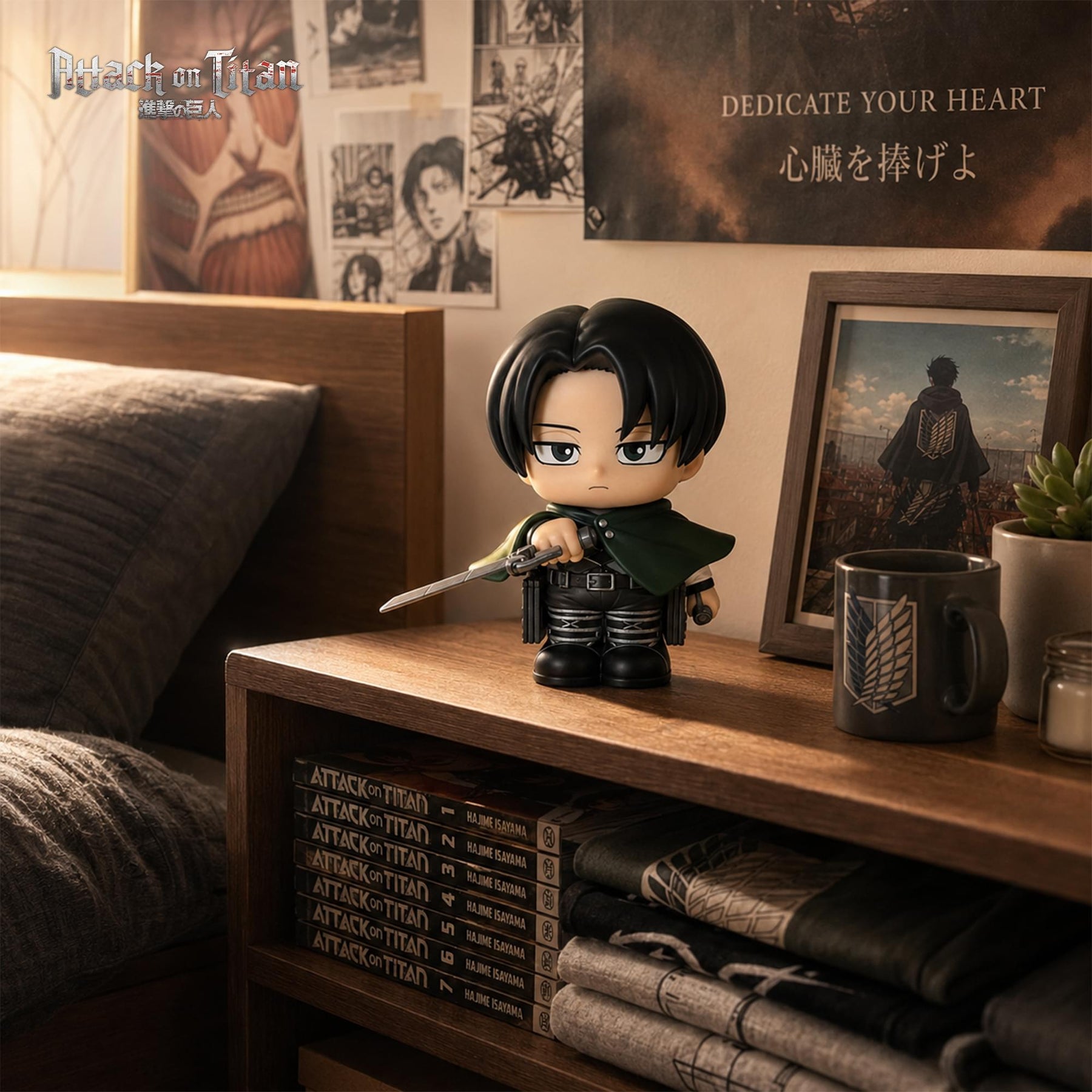 Attack On Titan Levi 8-Inch PVC Figural Bank