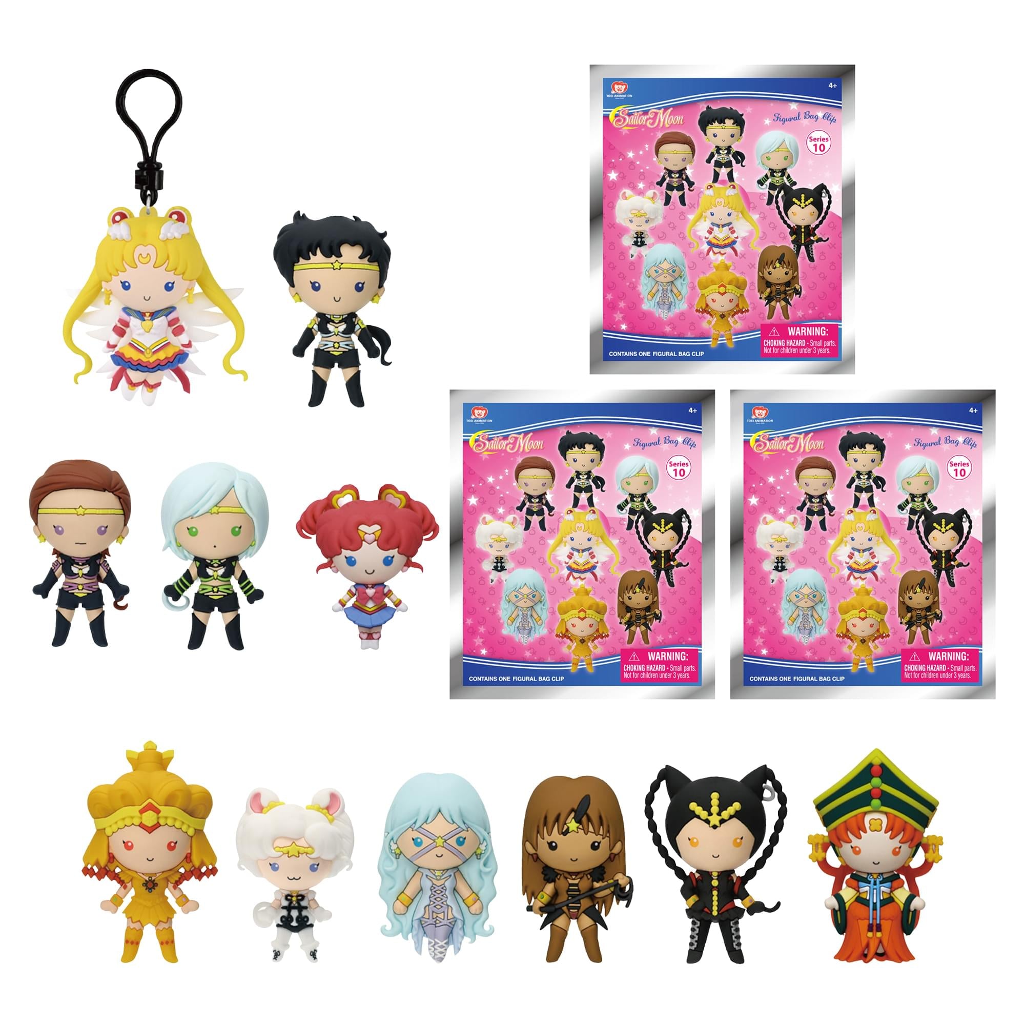 Sailor Moon Series 10 Blind Bag 3D Foam Bag Clip | 3 Random