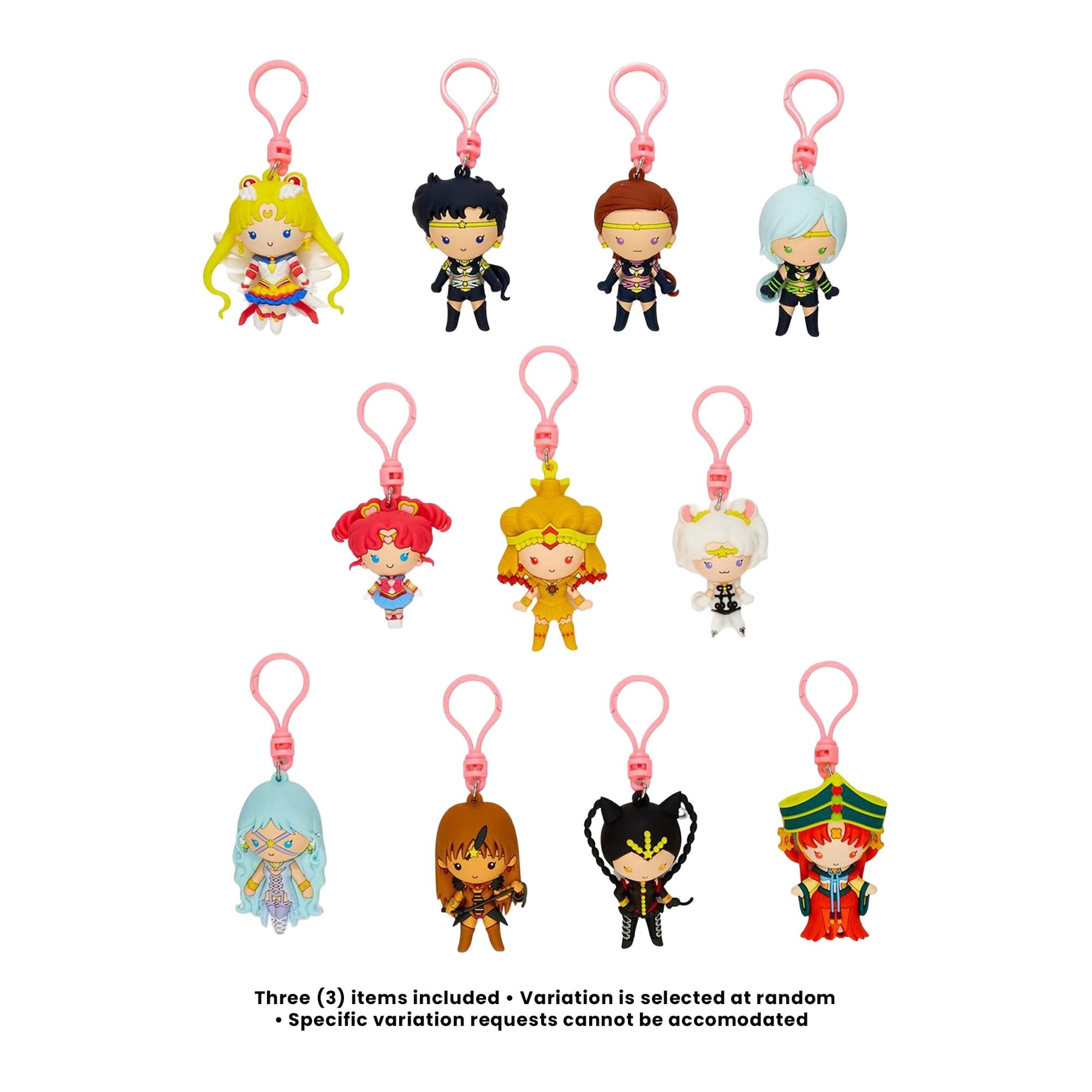 Sailor Moon Series 10 Blind Bag 3D Foam Bag Clip | 3 Random