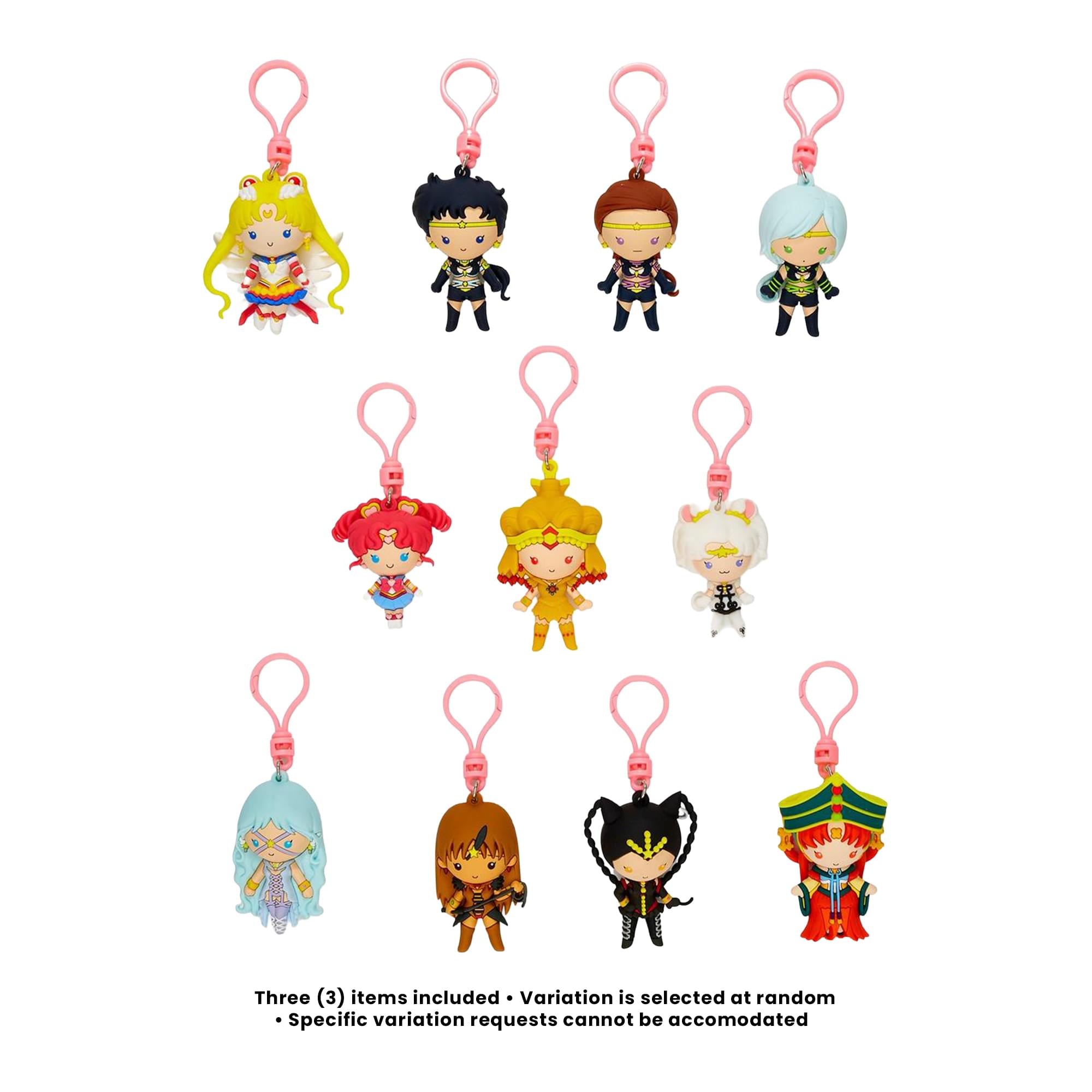 Sailor Moon Series 10 Blind Bag 3D Foam Bag Clip | 3 Random