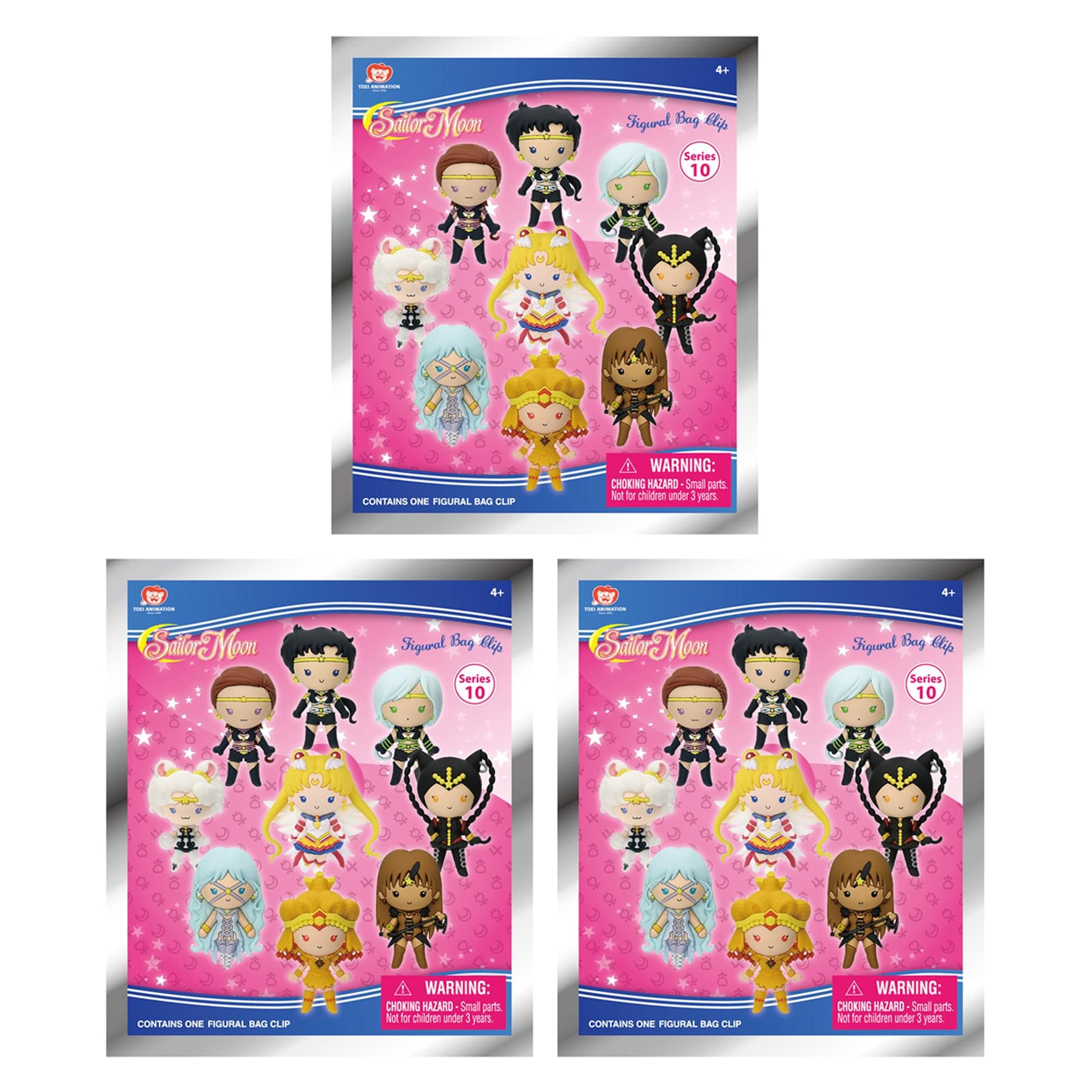 Sailor Moon Series 10 Blind Bag 3D Foam Bag Clip | 3 Random