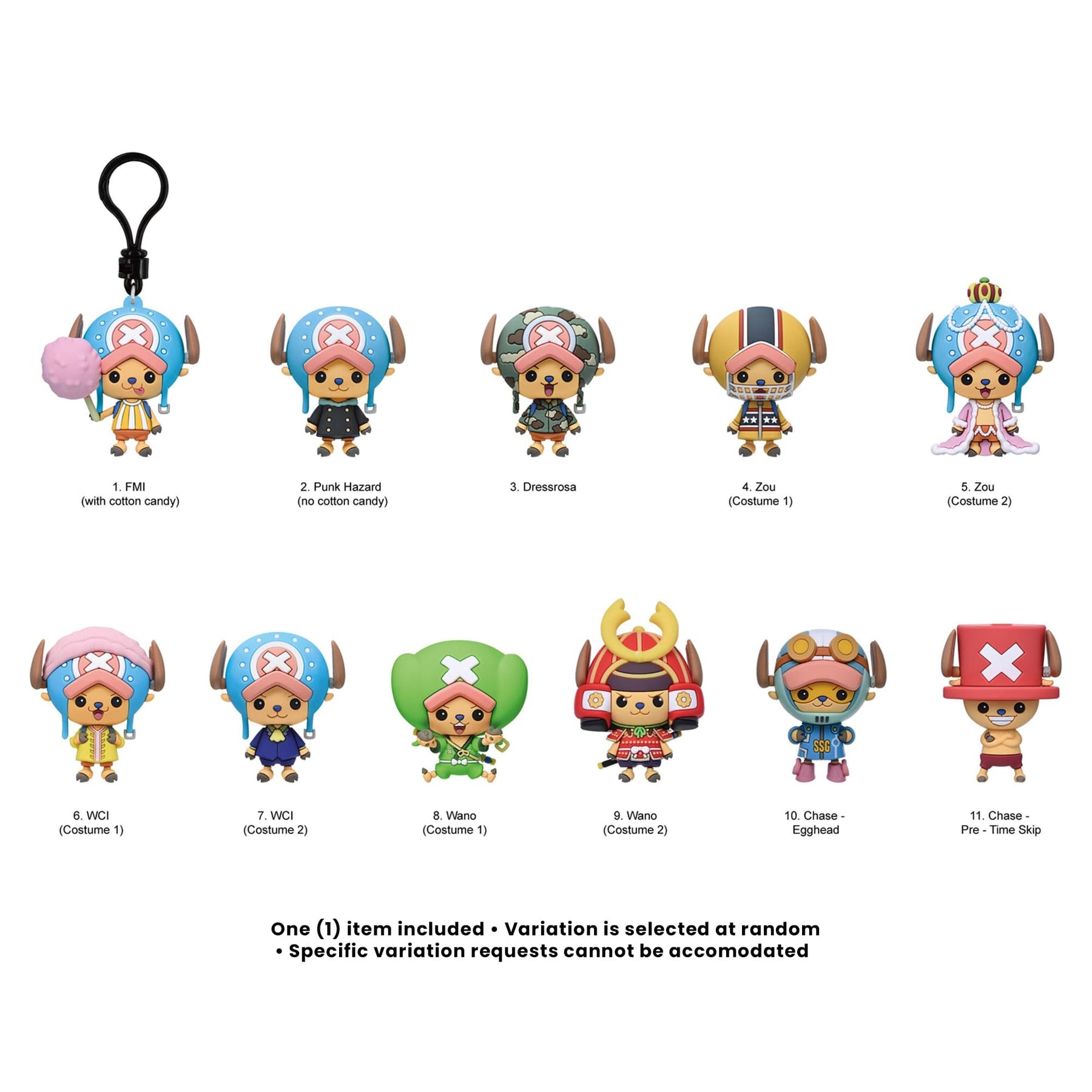 One Piece Series 8 Blind Bag 3D Foam Bag Clip | 1 Random