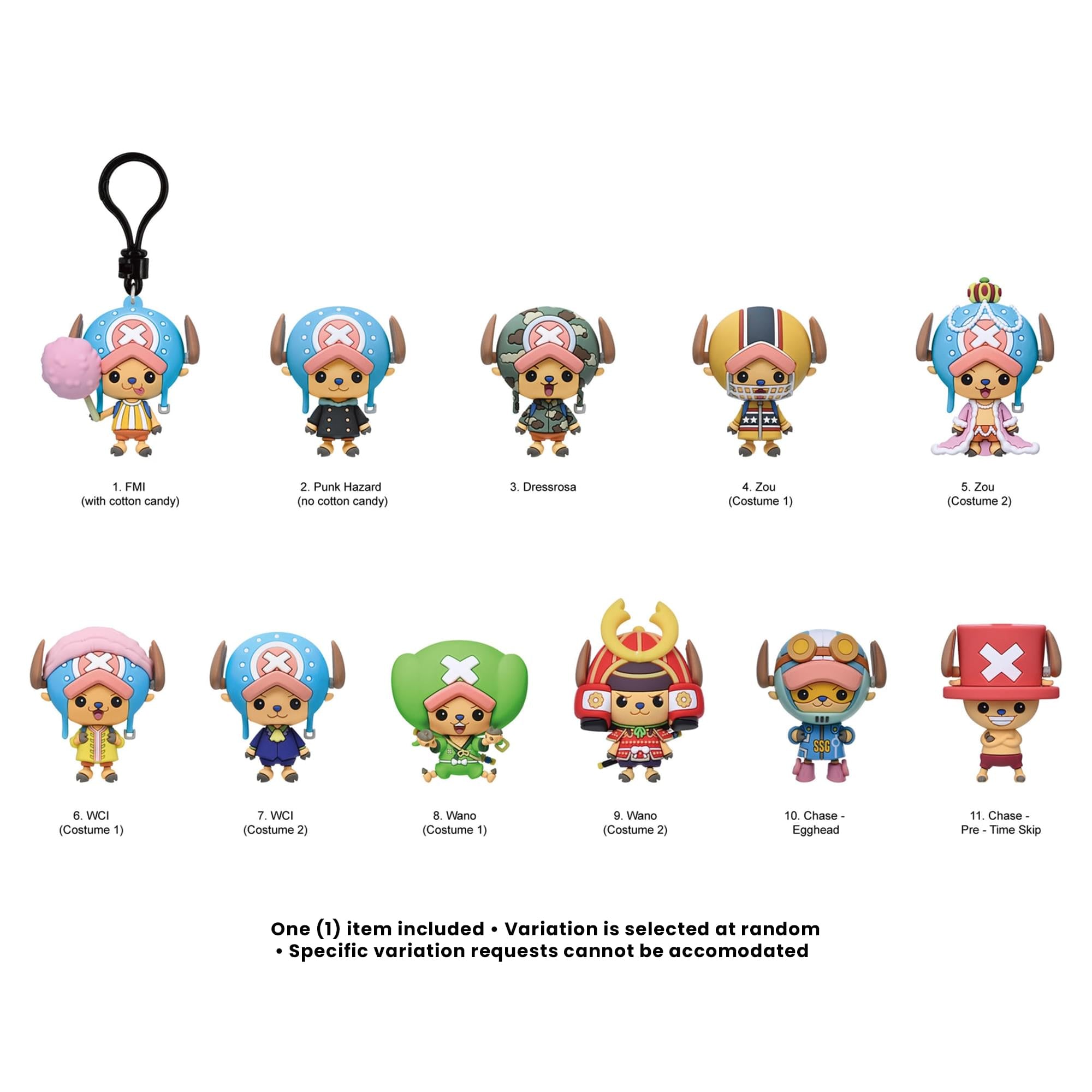 One Piece Series 8 Blind Bag 3D Foam Bag Clip | 1 Random
