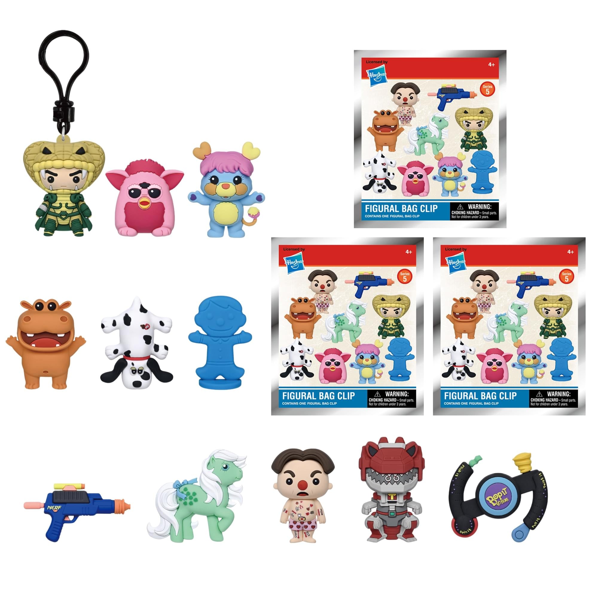 Hasbro Retro Series 3 Blind Bag 3D Foam Bag Clip | 3 Random